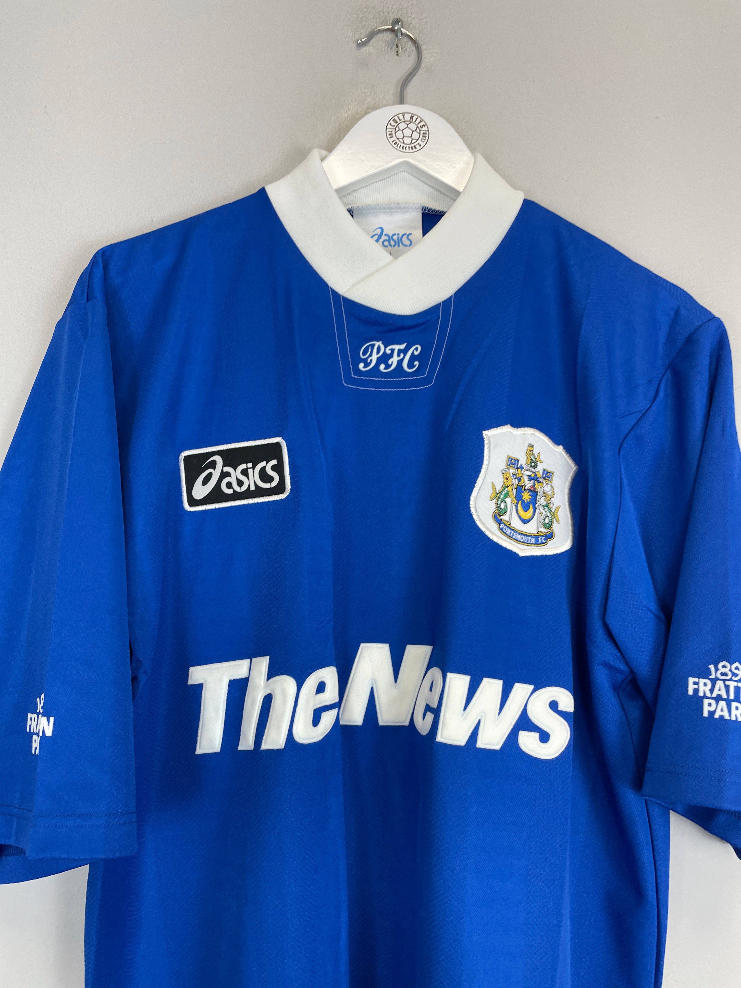 Shop 1995/97 PORTSMOUTH *MINT* HOME SHIRT (L) ASICS, classic football shirts, vintage football shirts & retro soccer jerseys at Cult Kits