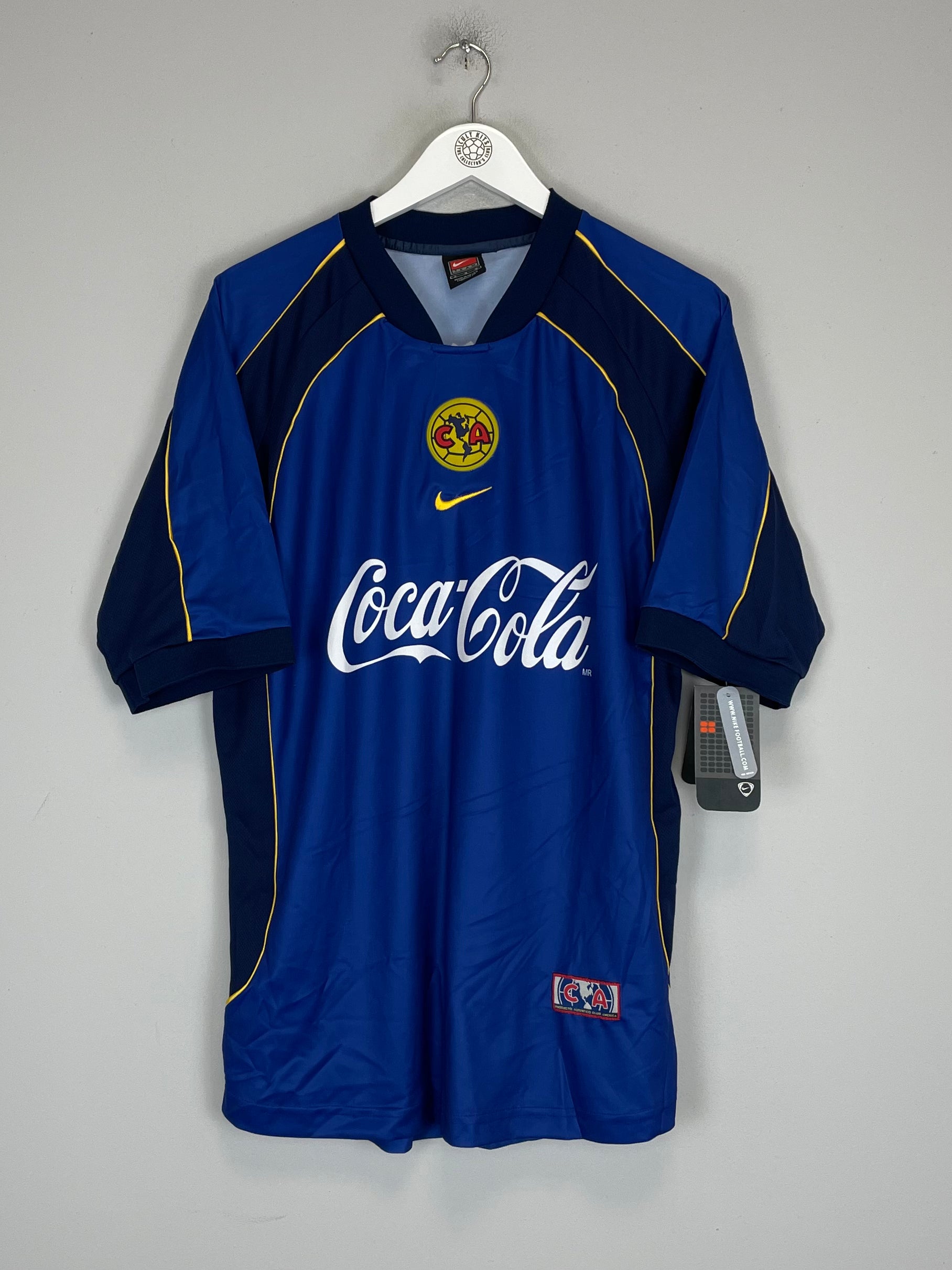 Shop 2001/02 CLUB AMERICA *BNWT* AWAY SHIRT (L) NIKE, classic football shirts, vintage football shirts & retro soccer jerseys at Cult Kits