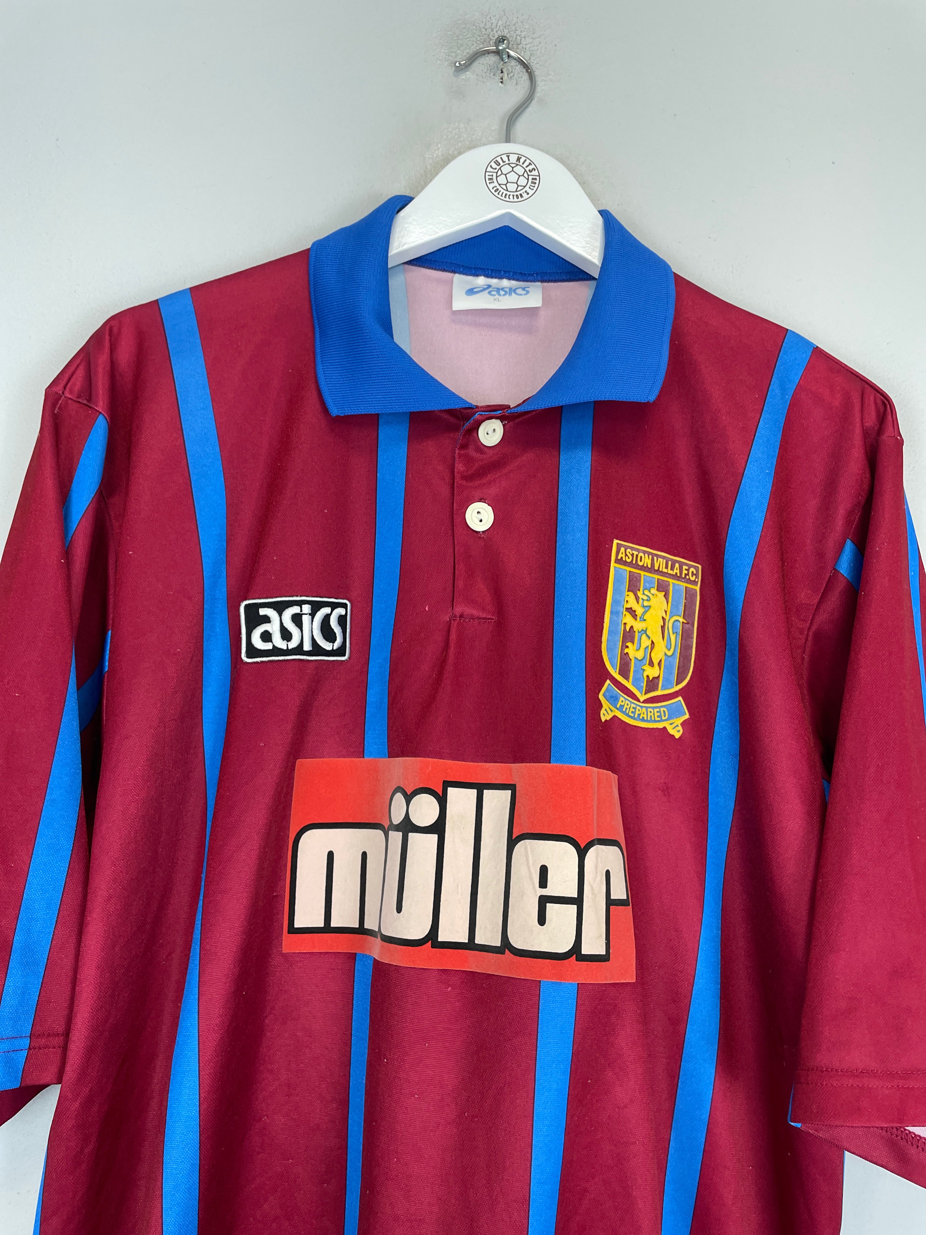 Shop 1993/95 ASTON VILLA HOME SHIRT (XL) ASICS, classic football shirts, vintage football shirts & retro soccer jerseys at Cult Kits