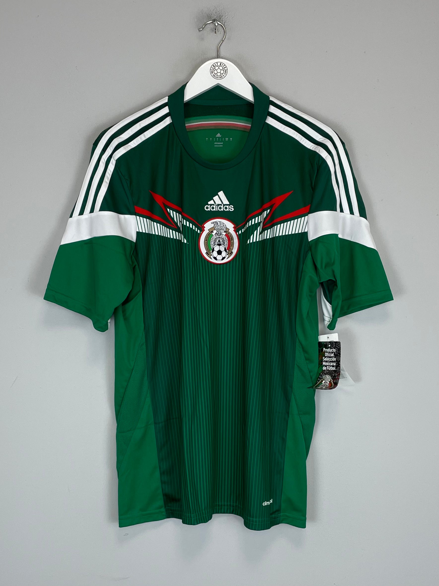 Shop 2014/15 MEXICO *BNWT* HOME SHIRT (L) ADIDAS, classic football shirts, vintage football shirts & retro soccer jerseys at Cult Kits