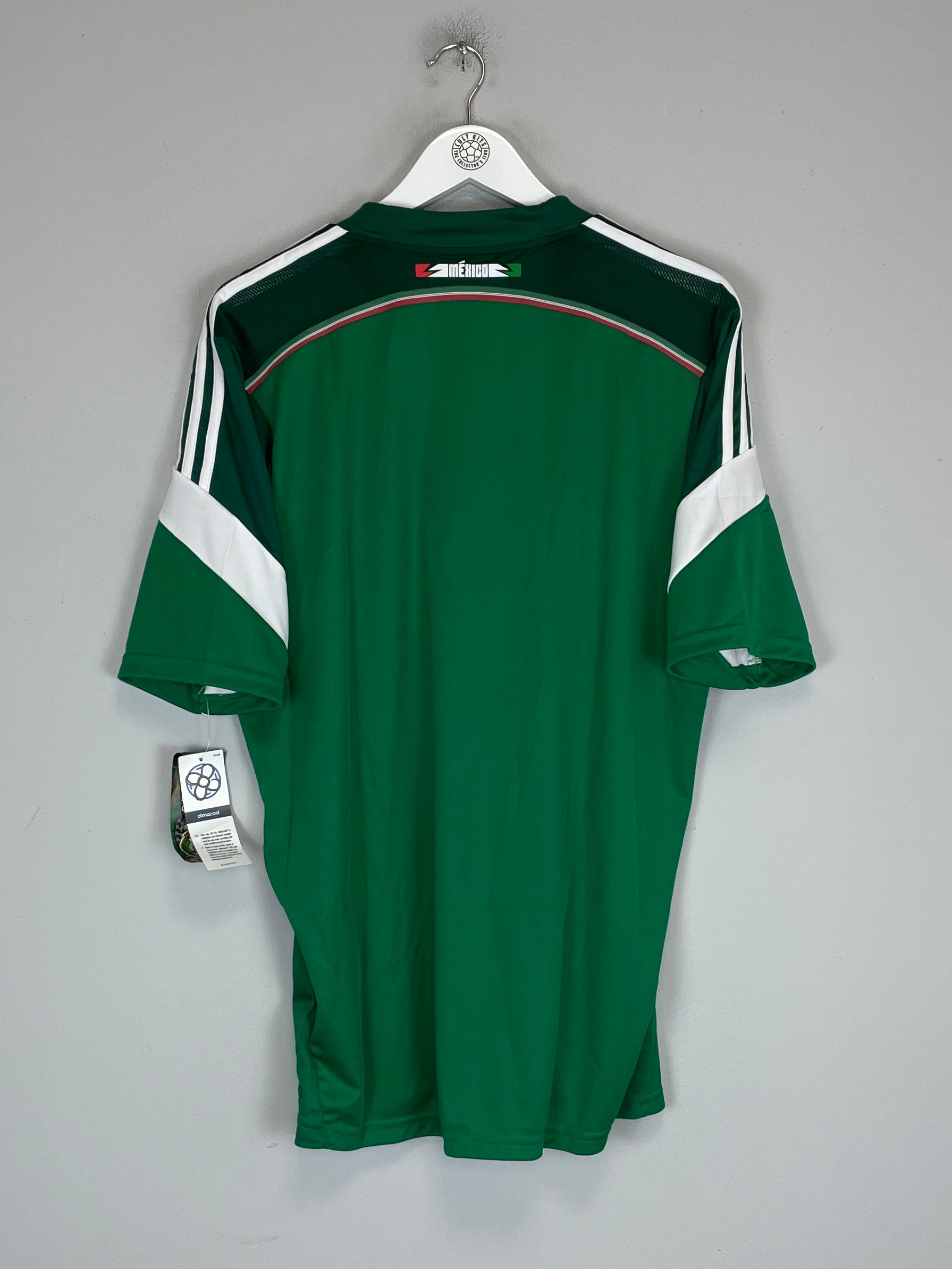 Shop 2014/15 MEXICO *BNWT* HOME SHIRT (L) ADIDAS, classic football shirts, vintage football shirts & retro soccer jerseys at Cult Kits