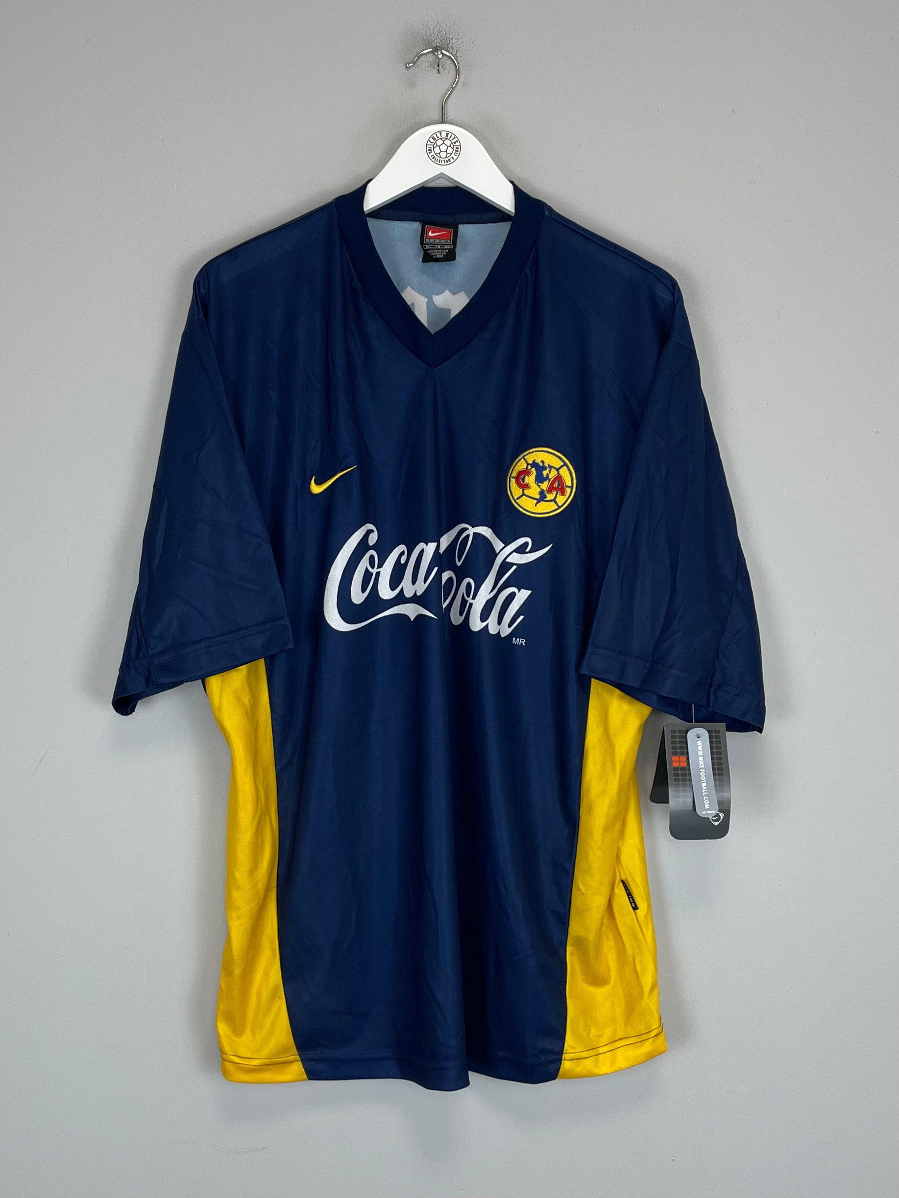 Shop 2000/01 CLUB AMERICA *BNWT* AWAY SHIRT (XL) NIKE, classic football shirts, vintage football shirts & retro soccer jerseys at Cult Kits