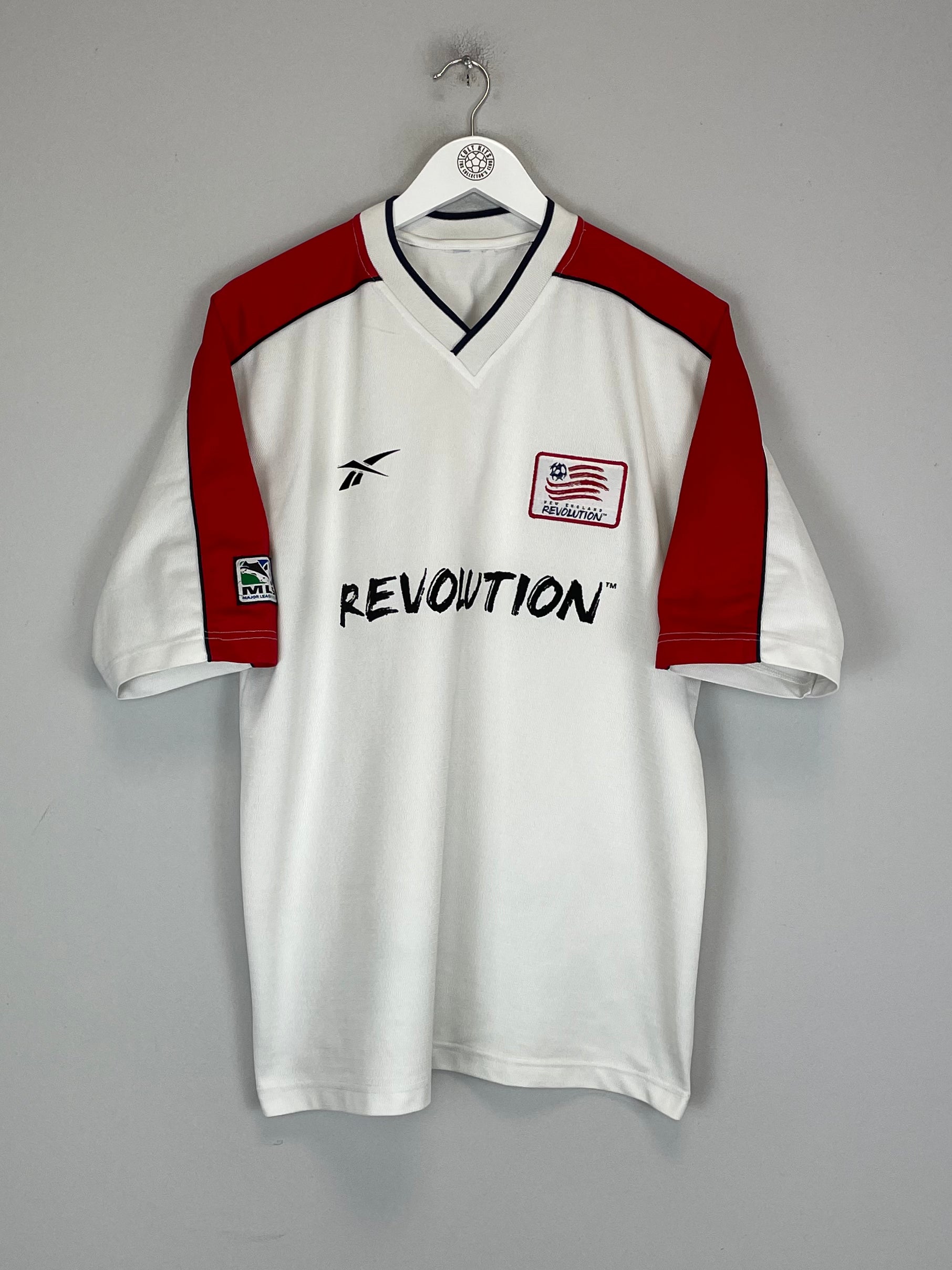 Shop 1996 NEW ENGLAND REVOLUTION HOME SHIRT (M) REEBOK, classic football shirts, vintage football shirts & retro soccer jerseys at Cult Kits