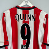 Shop 2000/01 SUNDERLAND QUINN #9 HOME SHIRT (S) NIKE, classic football shirts, vintage football shirts & retro soccer jerseys at Cult Kits