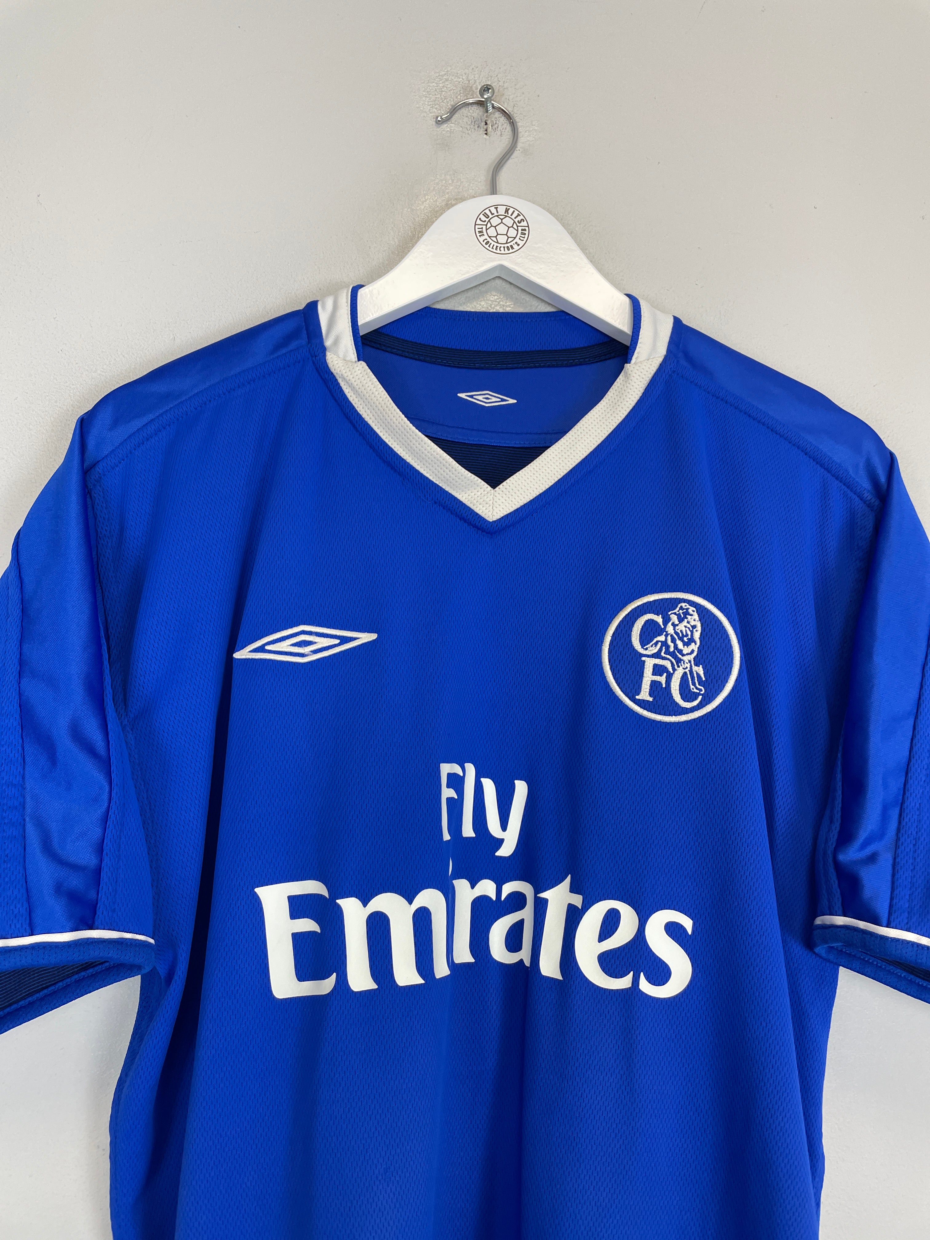 Shop 2003/05 CHELSEA LAMPARD #8 HOME SHIRT (L) UMBRO, classic football shirts, vintage football shirts & retro soccer jerseys at Cult Kits