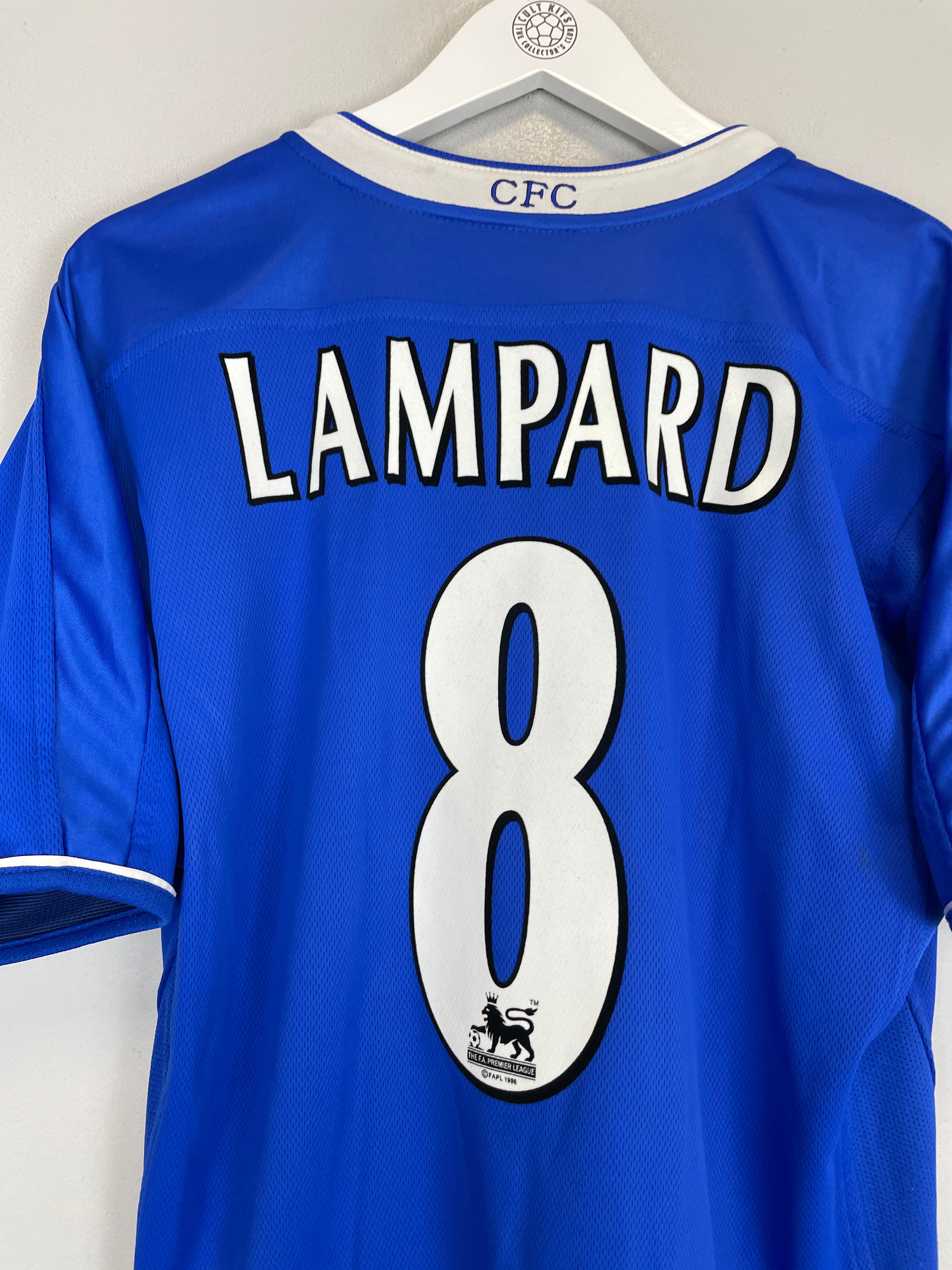 Shop 2003/05 CHELSEA LAMPARD #8 HOME SHIRT (L) UMBRO, classic football shirts, vintage football shirts & retro soccer jerseys at Cult Kits