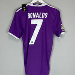 Shop 2016/17 REAL MADRID RONALDO #7 *BNWT* AWAY SHIRT (S) ADIDAS, classic football shirts, vintage football shirts & retro soccer jerseys at Cult Kits