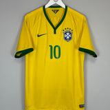Shop 2014/15 BRAZIL NEYMAR JR #10 HOME SHIRT (L) NIKE, classic football shirts, vintage football shirts & retro soccer jerseys at Cult Kits