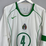 Shop 2005/06 MEXICO R.MARQUEZ #4 L/S AWAY SHIRT (L) NIKE, classic football shirts, vintage football shirts & retro soccer jerseys at Cult Kits