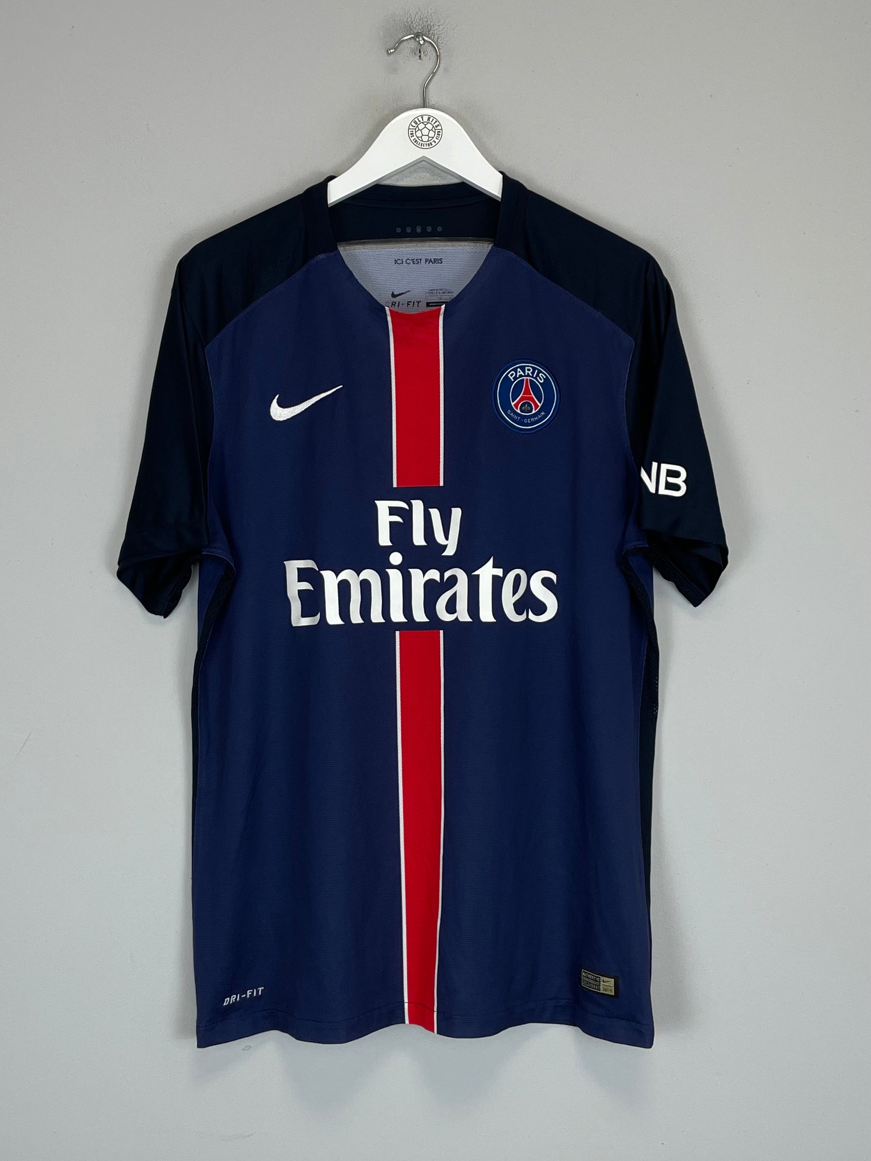 Shop 2015/16 PSG CAVANI #9 AUTHENTIC HOME SHIRT (XL) NIKE, classic football shirts, vintage football shirts & retro soccer jerseys at Cult Kits