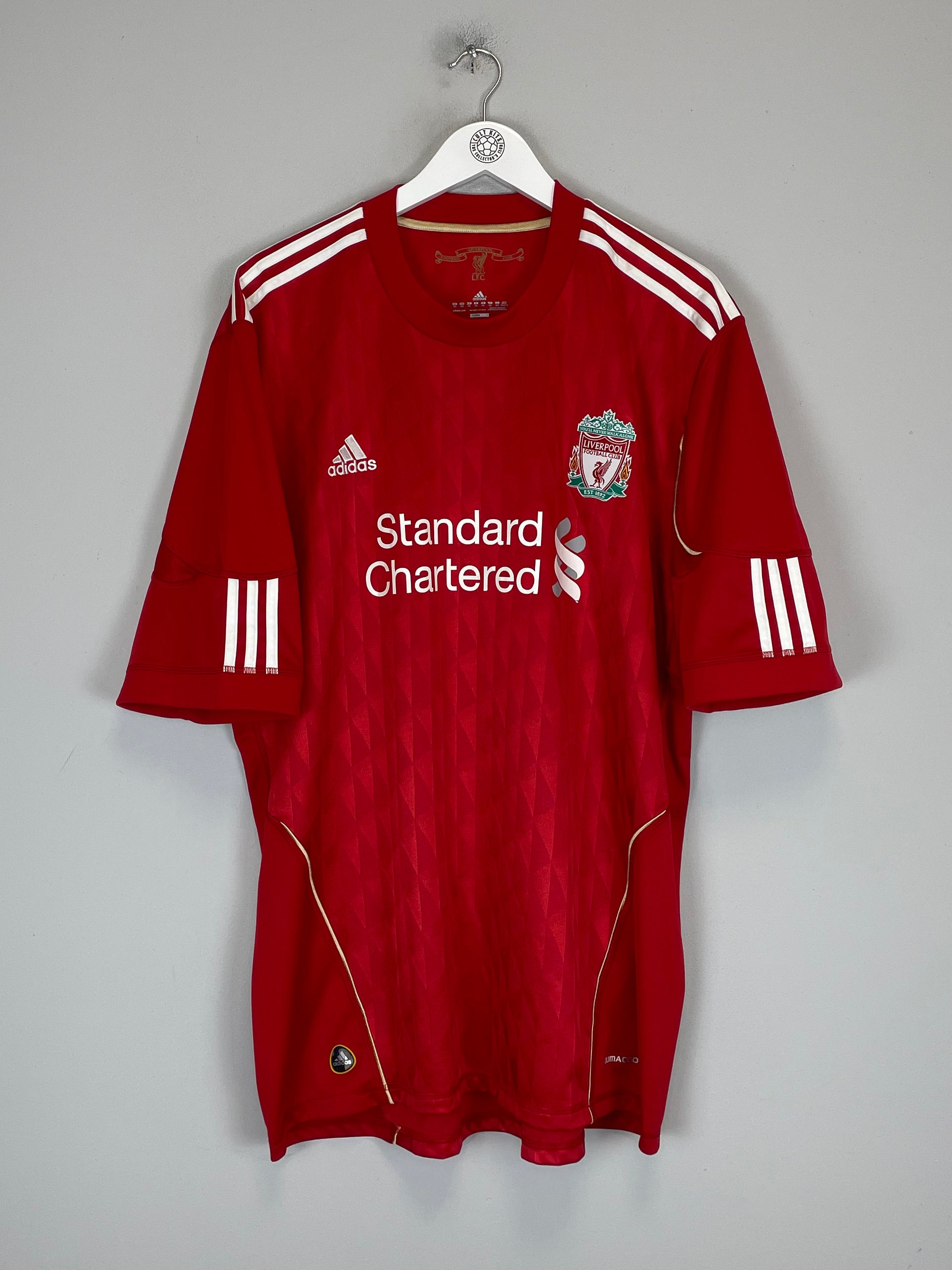 Shop 2010/12 LIVERPOOL GERRARD #8 HOME SHIRT (XXL) ADIDAS, classic football shirts, vintage football shirts & retro soccer jerseys at Cult Kits