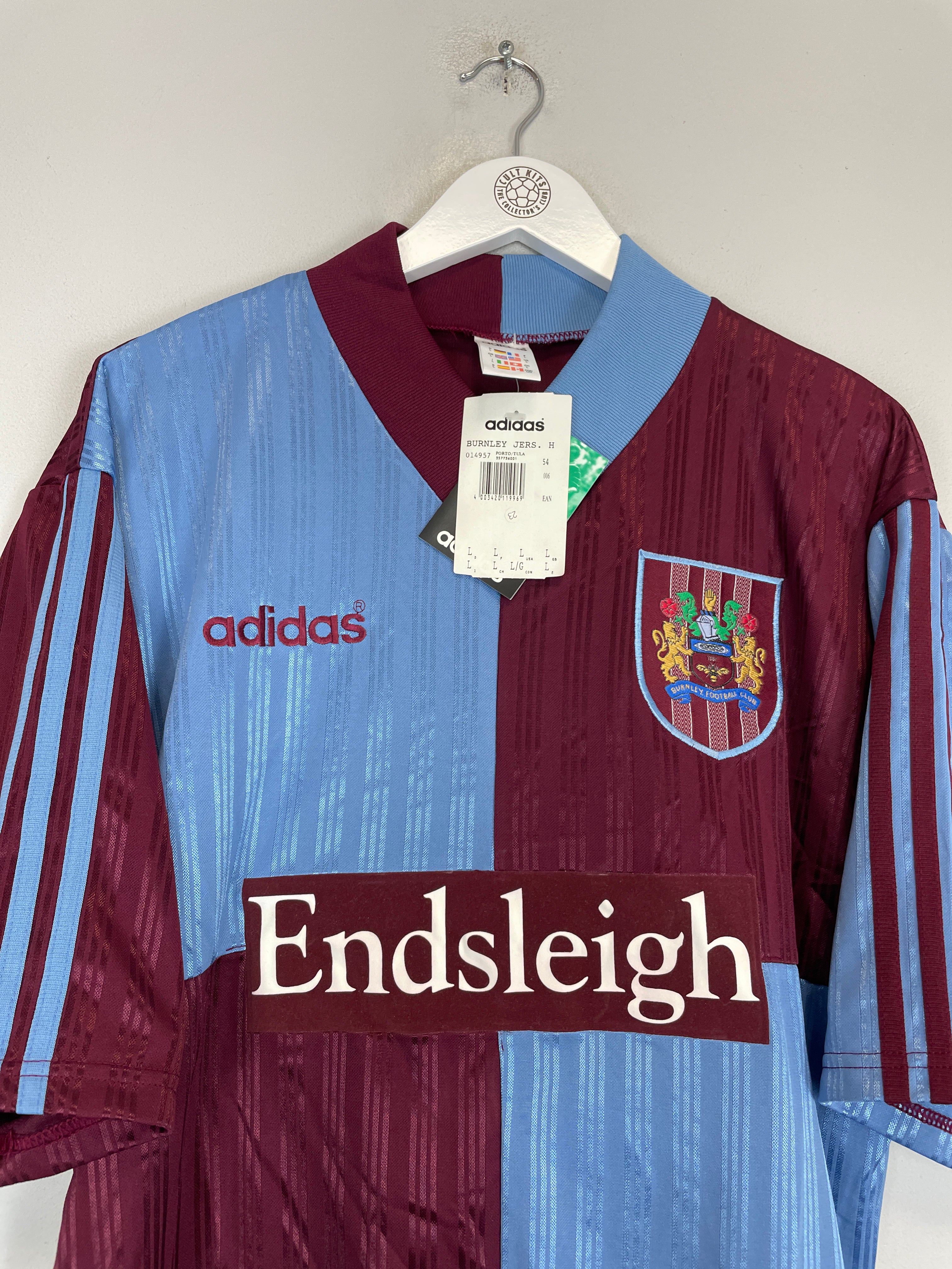 Shop 1996/98 BURNLEY *BNWT* HOME SHIRT (L) ADIDAS, classic football shirts, vintage football shirts & retro soccer jerseys at Cult Kits