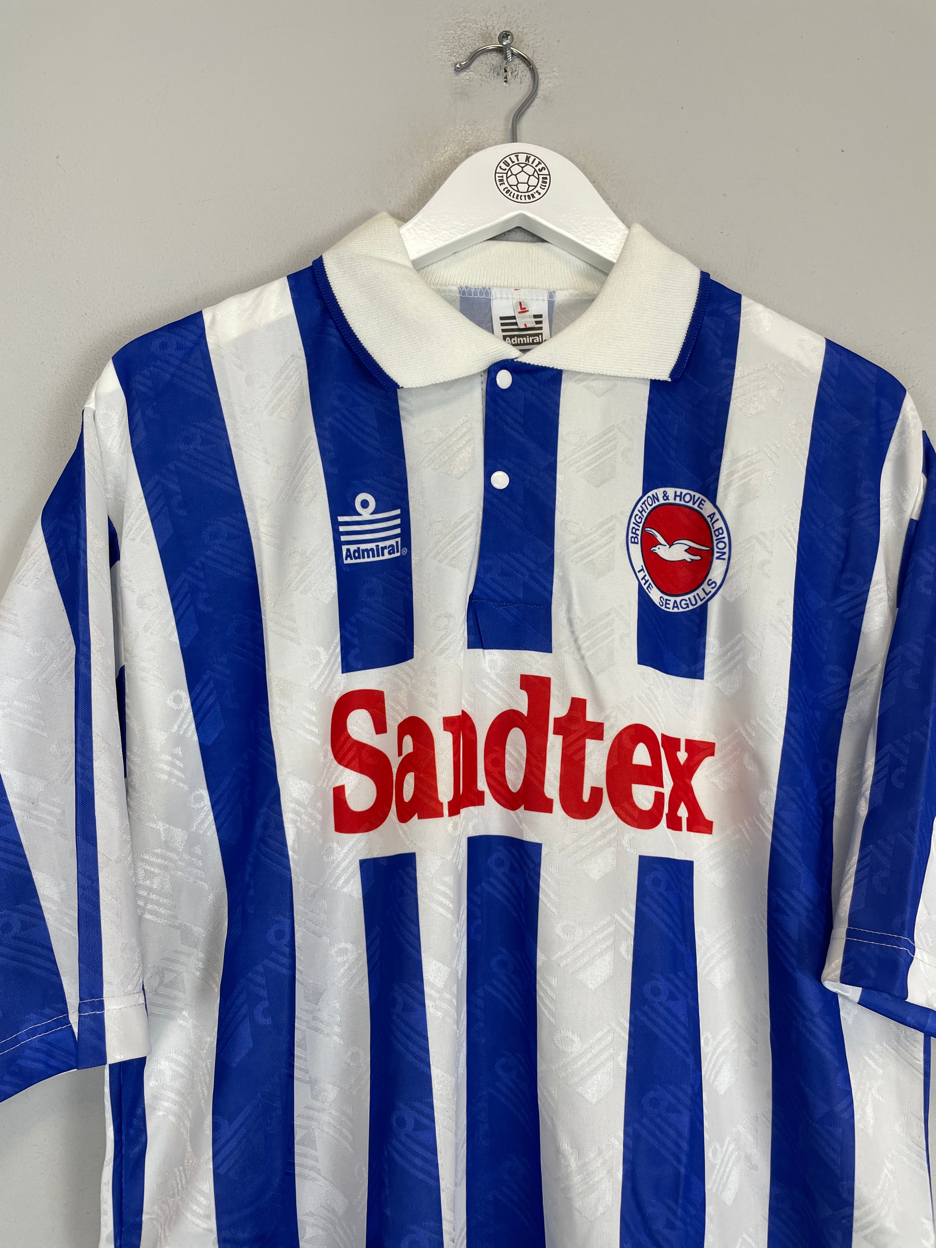 Shop 1997/98 BRIGHTON *MINT* HOME SHIRT (L) ADMIRAL, classic football shirts, vintage football shirts & retro soccer jerseys at Cult Kits