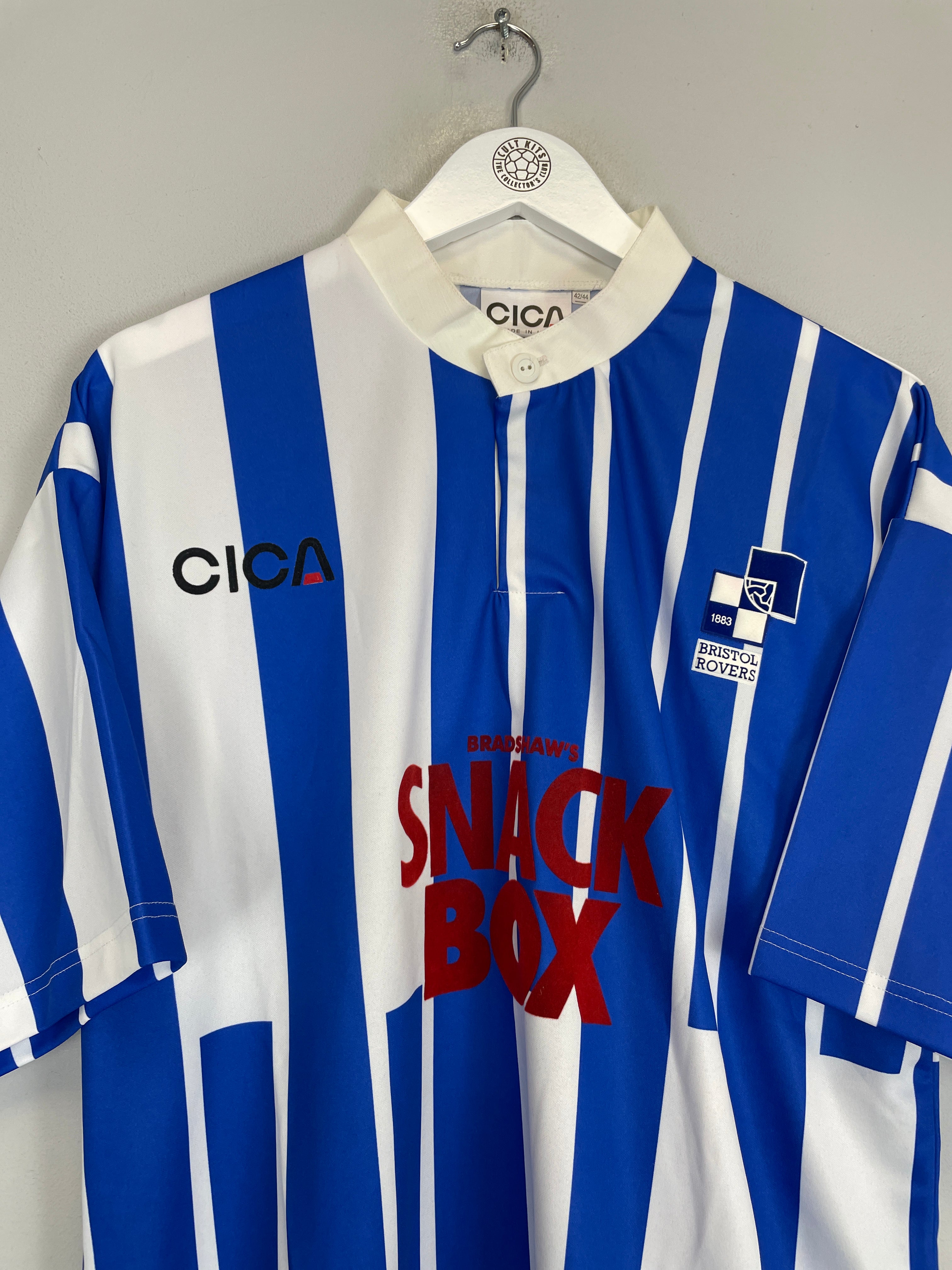 Shop 1996/97 BRISTOL ROVERS *MINT* HOME SHIRT (L) CICA, classic football shirts, vintage football shirts & retro soccer jerseys at Cult Kits
