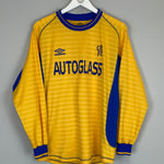 Shop 2000/01 CHELSEA ZOLA #25 L/S AWAY SHIRT (L) UMBRO, classic football shirts, vintage football shirts & retro soccer jerseys at Cult Kits