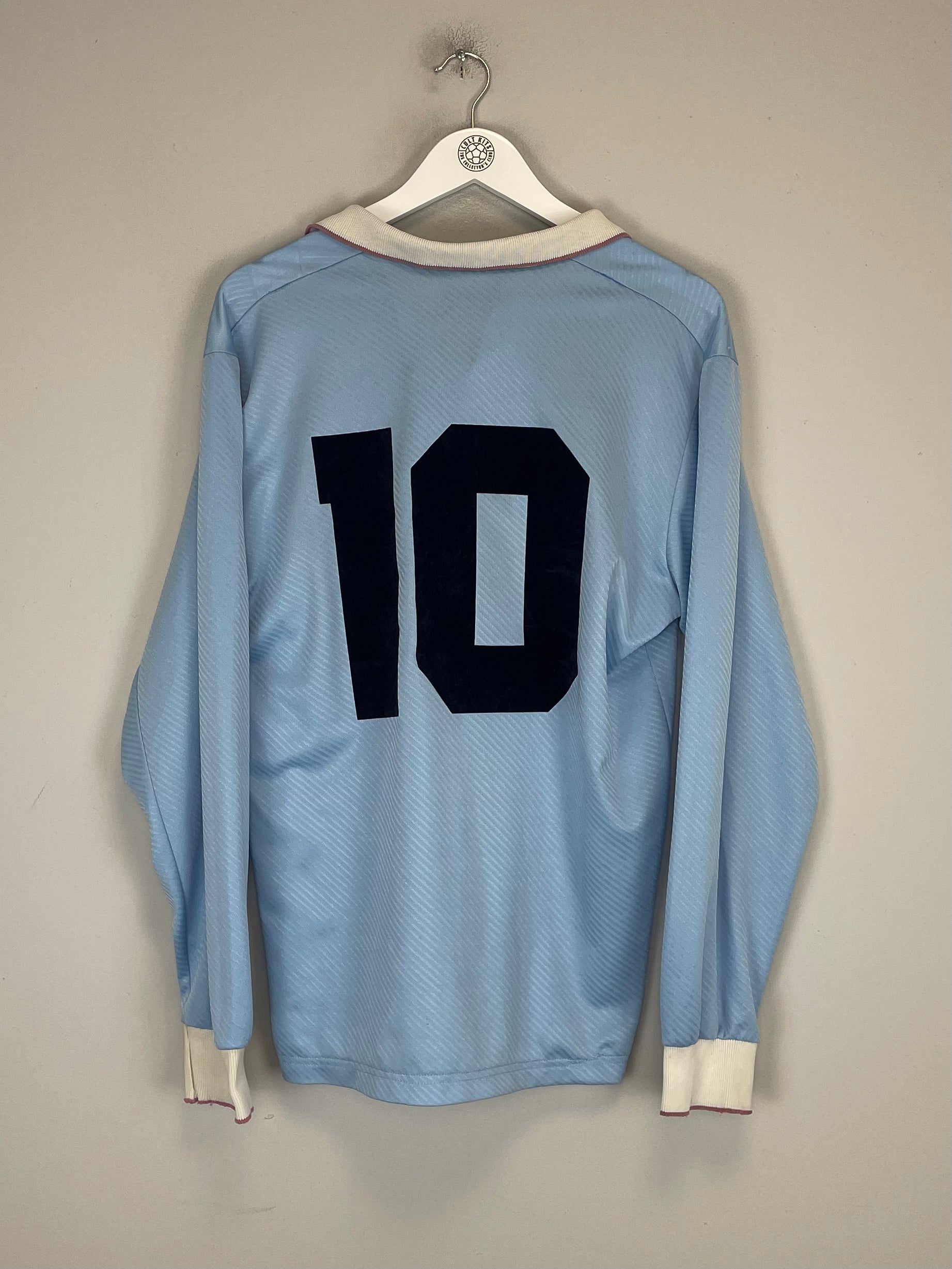 Shop 1993/95 LAZIO #10 L/S HOME SHIRT (L) UMBRO, classic football shirts, vintage football shirts & retro soccer jerseys at Cult Kits