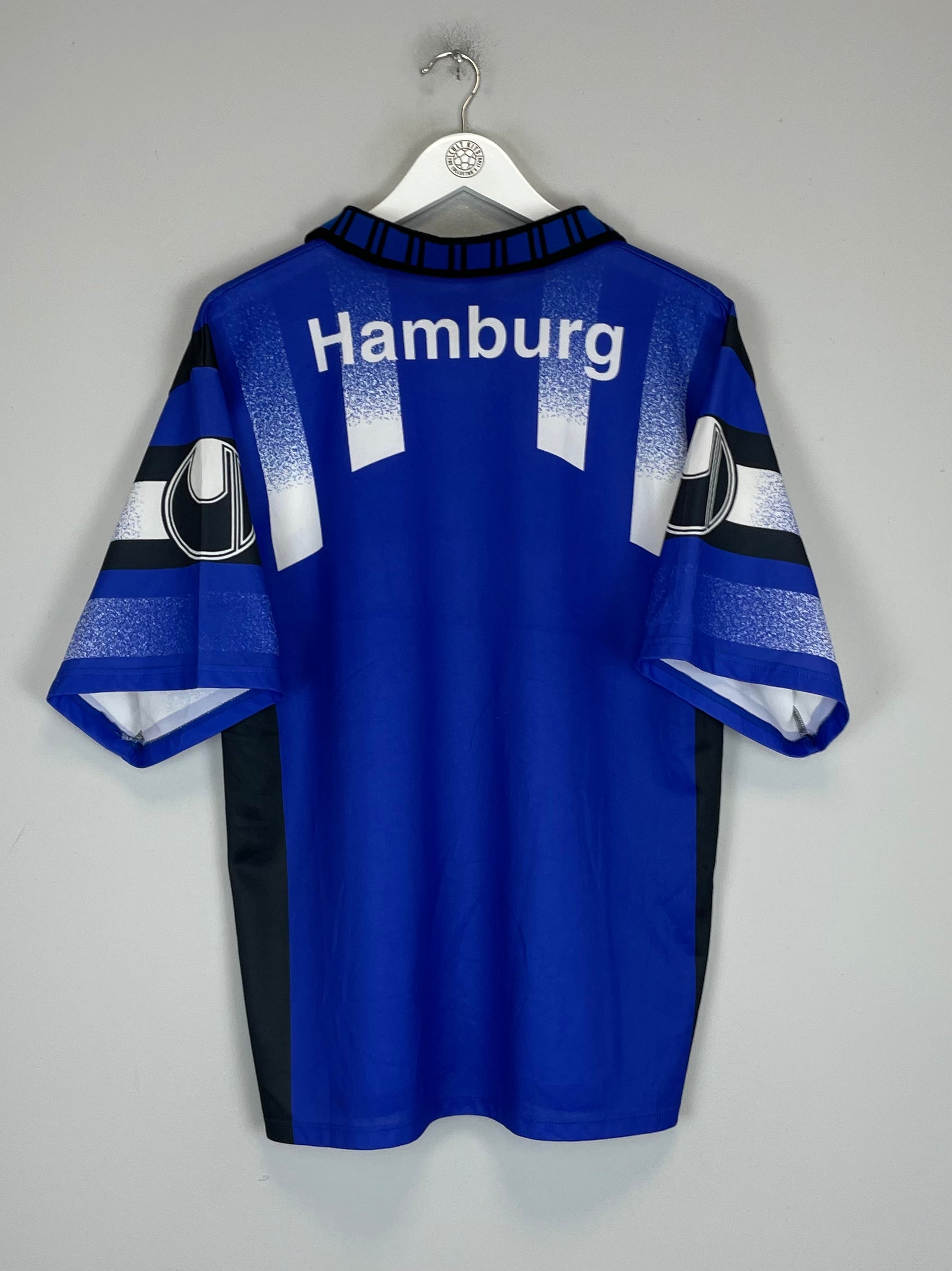 Shop 1995/96 HAMBURG AWAY SHIRT (XL) UHLSPORT, classic football shirts, vintage football shirts & retro soccer jerseys at Cult Kits