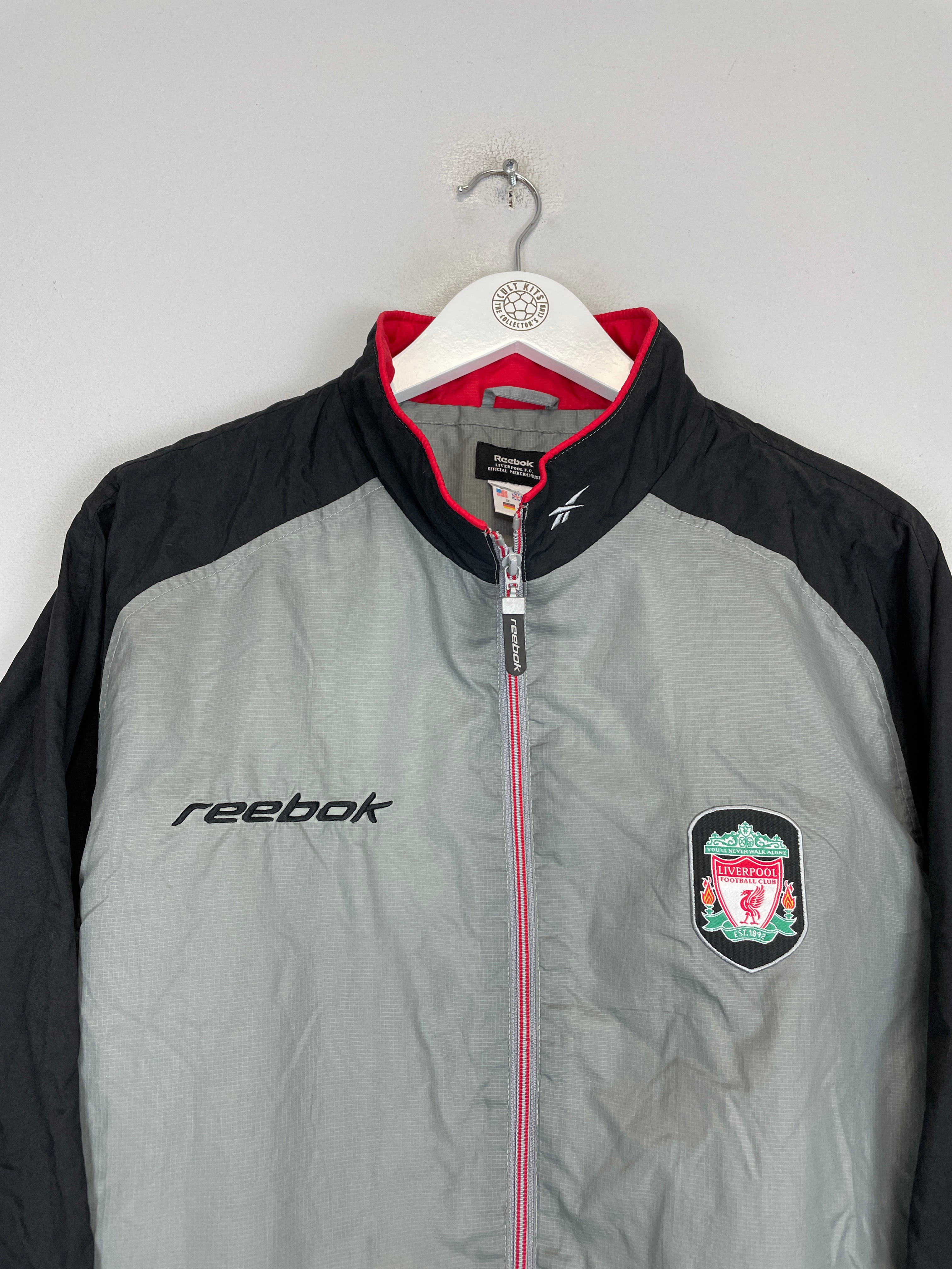 Shop 2002/04 LIVERPOOL TRACK JACKET (M) REEBOK, classic football shirts, vintage football shirts & retro soccer jerseys at Cult Kits
