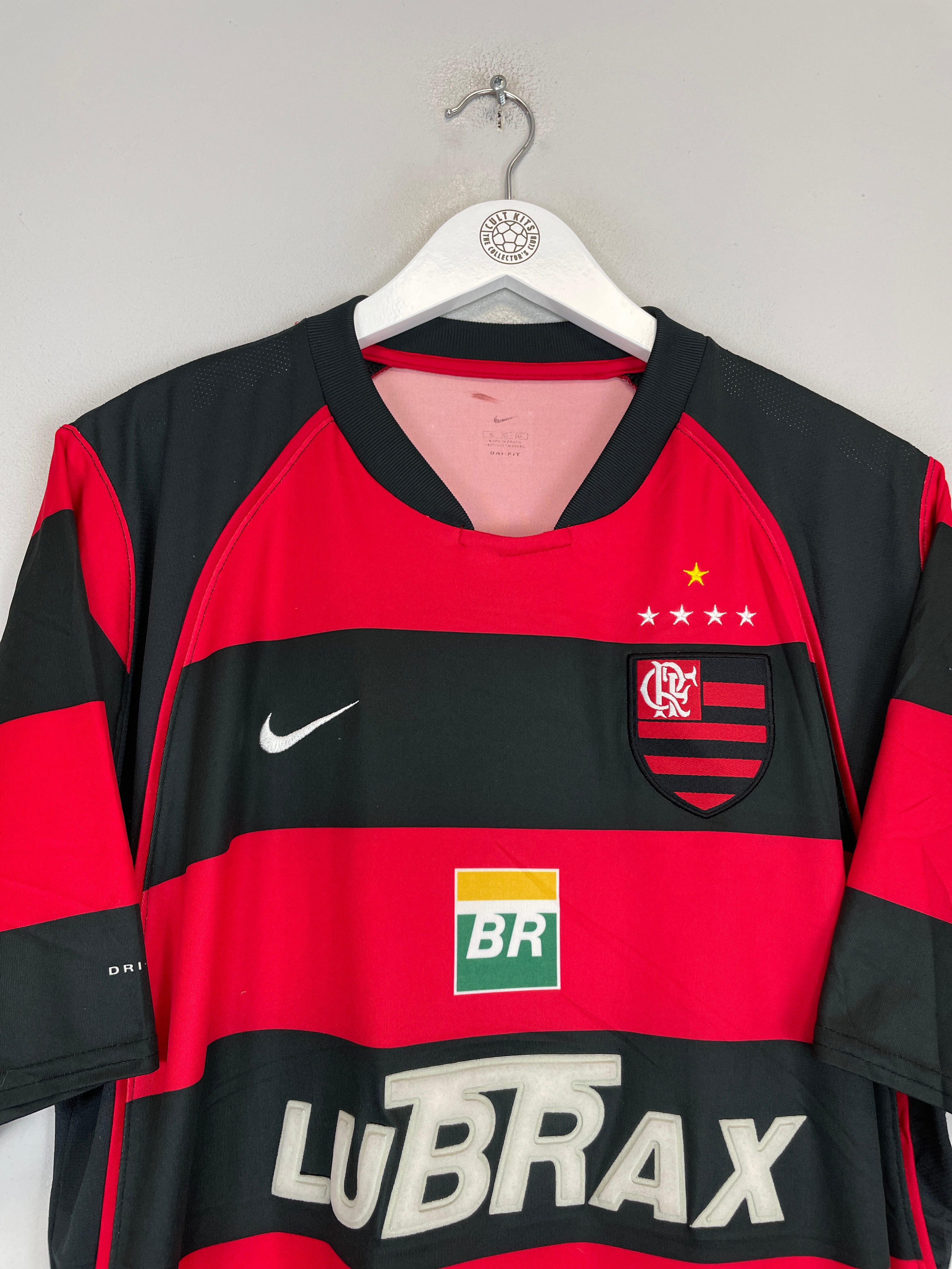 Shop 2003/04 FLAMENGO #10 HOME SHIRT (XL) NIKE, classic football shirts, vintage football shirts & retro soccer jerseys at Cult Kits