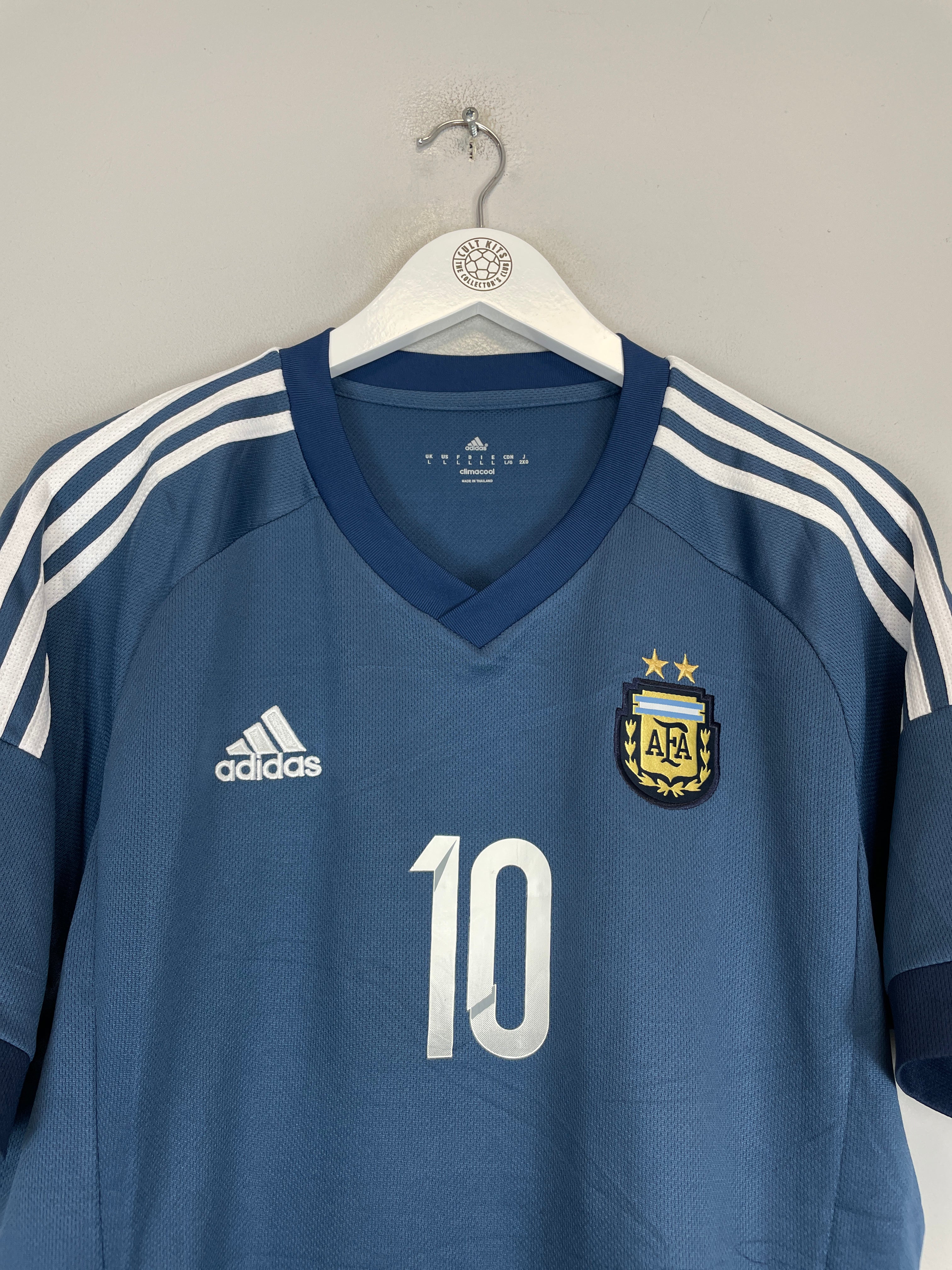 Shop 2015/16 ARGENTINA MESSI #10 AWAY SHIRT (L) ADIDAS, classic football shirts, vintage football shirts & retro soccer jerseys at Cult Kits