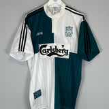 Shop 1995/96 LIVERPOOL AWAY SHIRT (XXL) ADIDAS, classic football shirts, vintage football shirts & retro soccer jerseys at Cult Kits