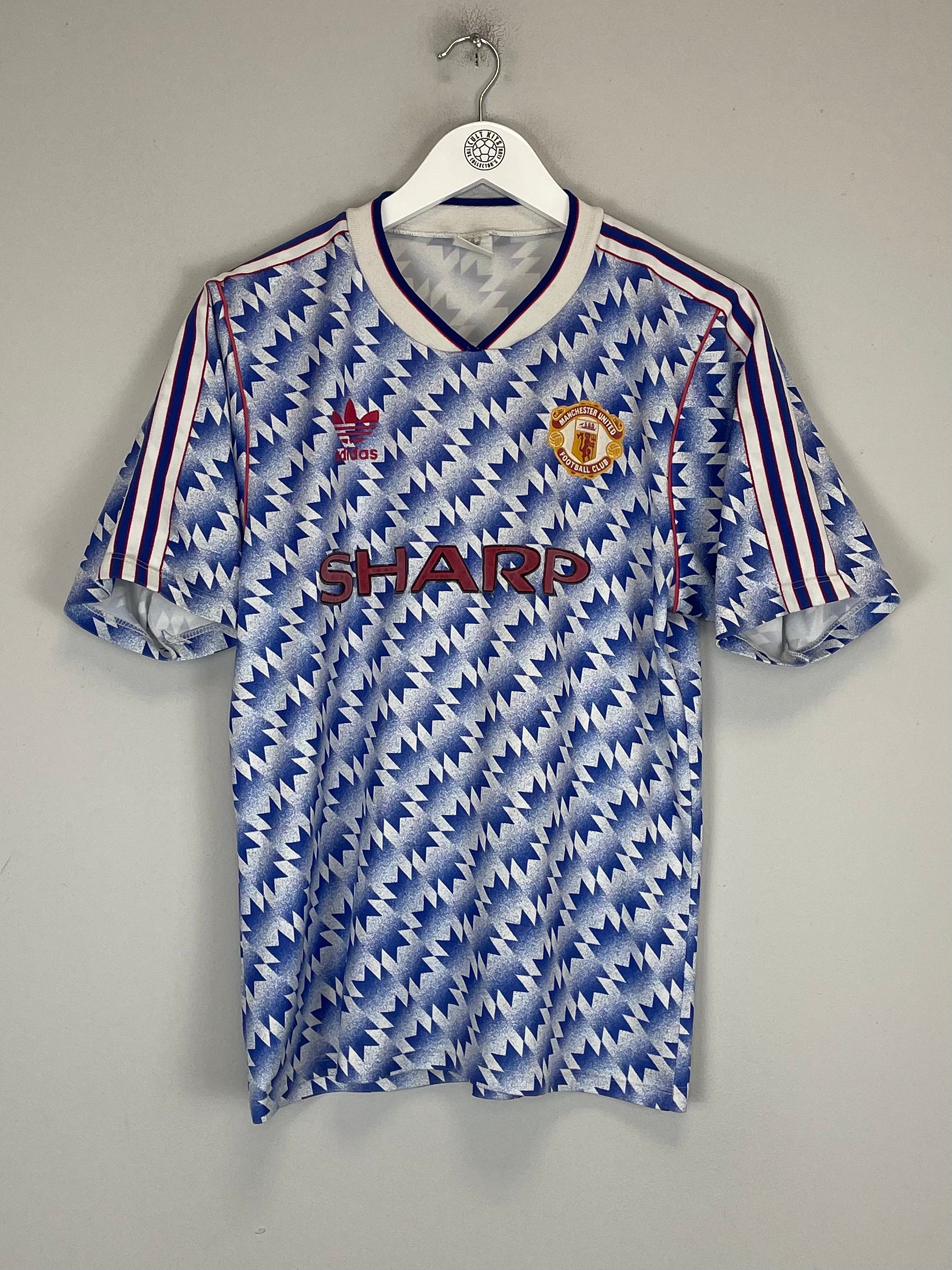 Shop 1990/92 MANCHESTER UNITED AWAY SHIRT (M) UMBRO, classic football shirts, vintage football shirts & retro soccer jerseys at Cult Kits
