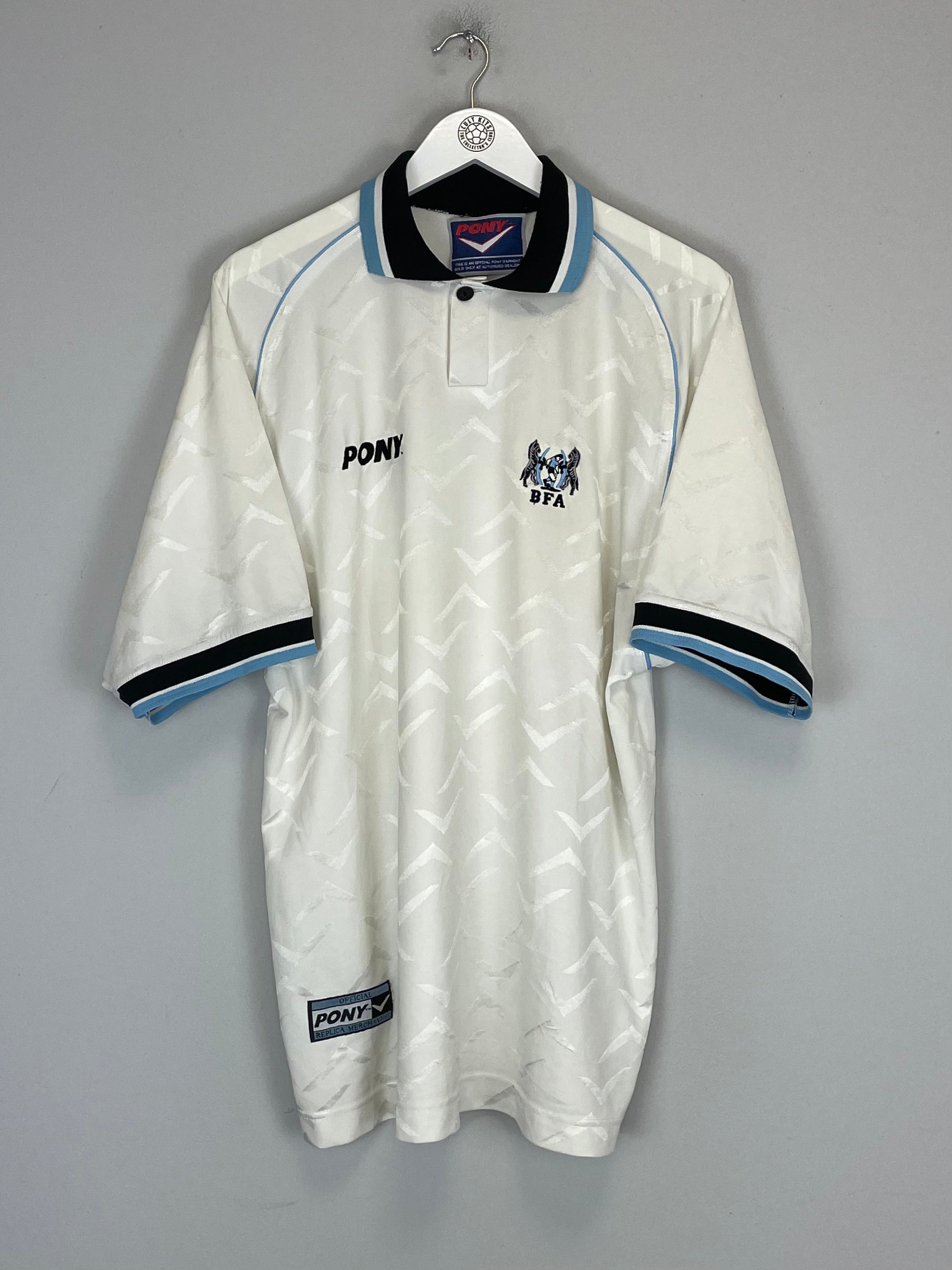 Shop 1996/97 BOTSWANA AWAY SHIRT (M) PONY, classic football shirts, vintage football shirts & retro soccer jerseys at Cult Kits