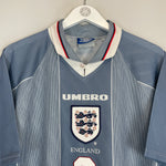 Shop 1996/97 ENGLAND GASCOIGNE #8 AWAY SHIRT (XL) UMBRO, classic football shirts, vintage football shirts & retro soccer jerseys at Cult Kits