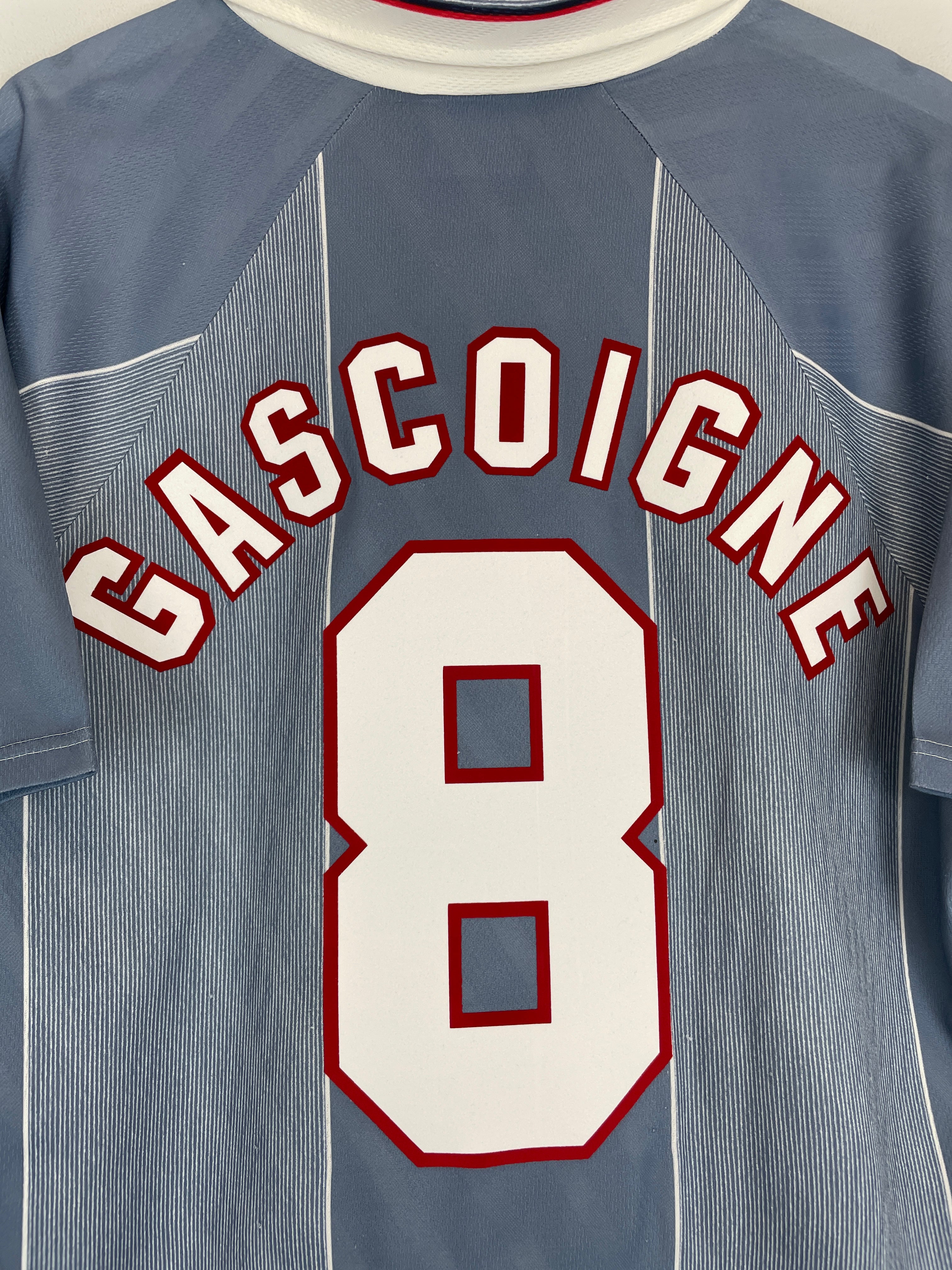 Shop 1996/97 ENGLAND GASCOIGNE #8 AWAY SHIRT (XL) UMBRO, classic football shirts, vintage football shirts & retro soccer jerseys at Cult Kits