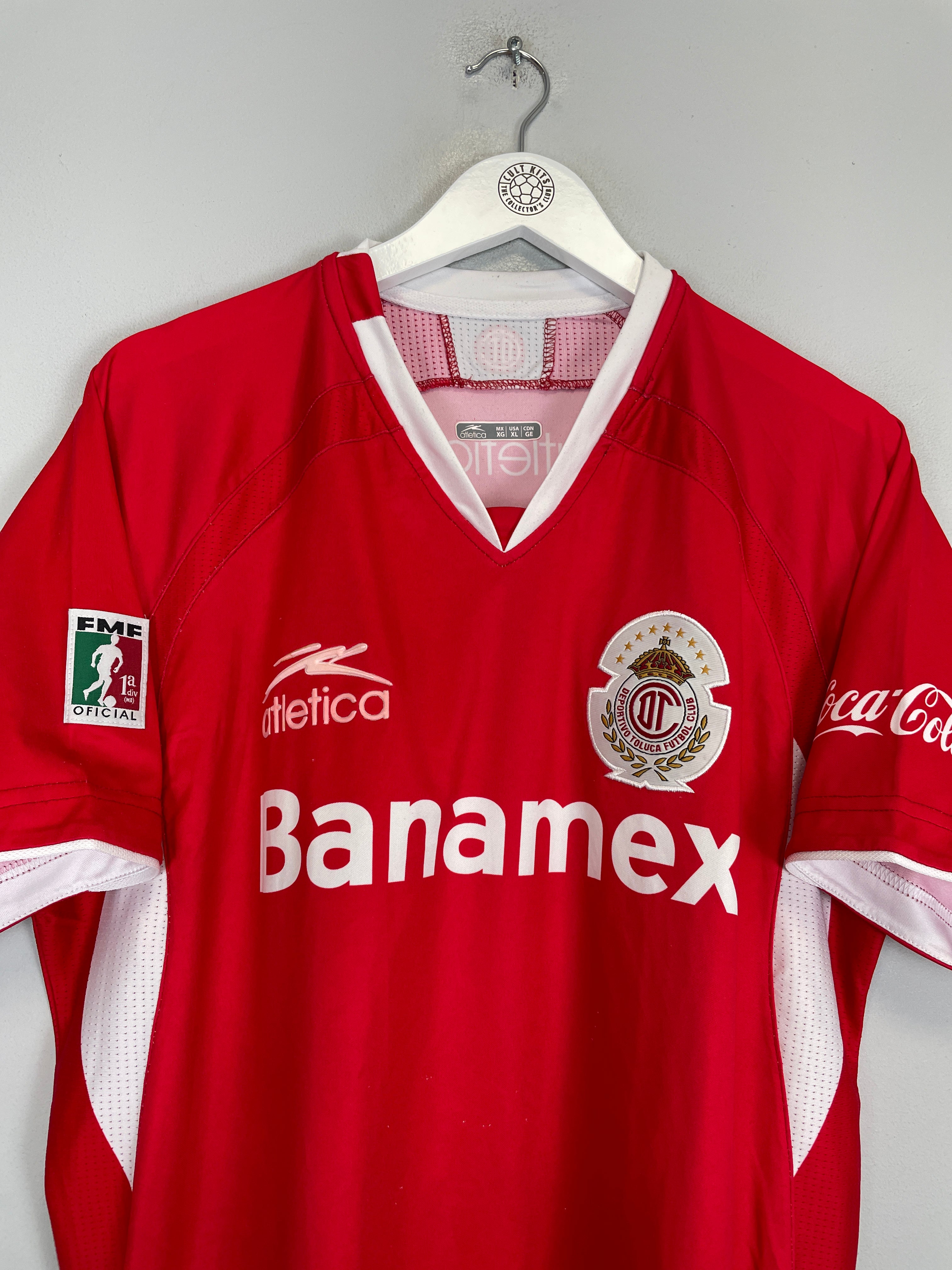 Shop 2008/09 DEPORTIVO TOLUCA SINHA #10 HOME SHIRT (XL) ATLETICA, classic football shirts, vintage football shirts & retro soccer jerseys at Cult Kits