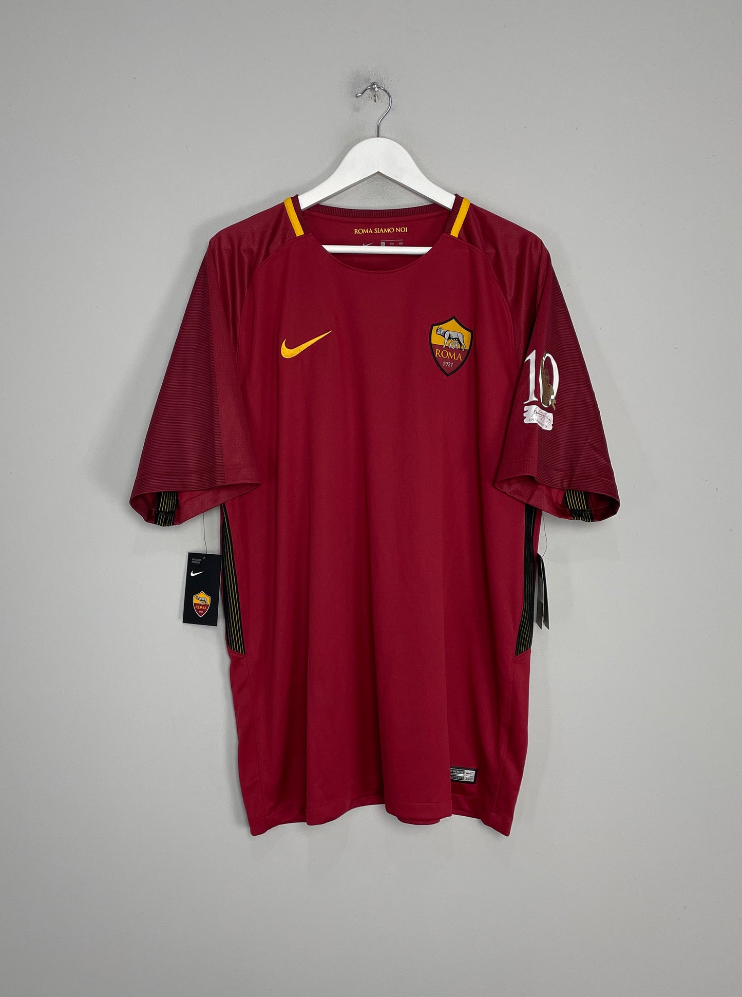 2016/17 ROMA TOTTI #10 *BNWT* TRIBUTE HOME SHIRT (XXL) NIKE
