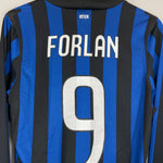 Shop 2011/12 INTER MILAN FORLAN #9 L/S AUTHENTIC (WINTER VERSION) HOME SHIRT (M) NIKE, classic football shirts, vintage football shirts & retro soccer jerseys at Cult Kits