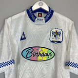 Shop 1996/97 BURY FC *MINT* HOME SHIRT (L) LE COQ, classic football shirts, vintage football shirts & retro soccer jerseys at Cult Kits