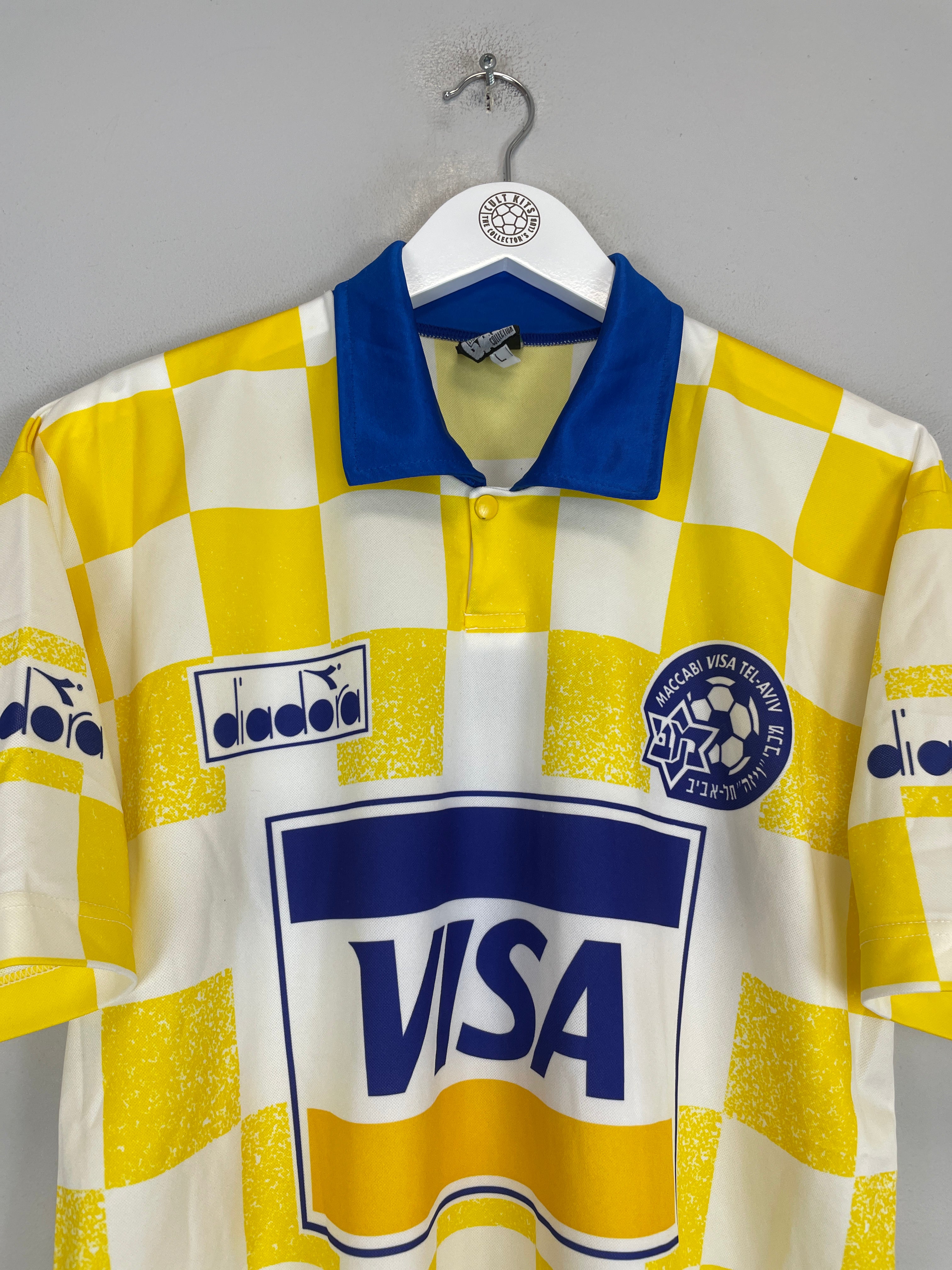 Shop 1994/95 MACCABI TEL AVIV #7 HOME SHIRT (L) DIADORA, classic football shirts, vintage football shirts & retro soccer jerseys at Cult Kits