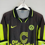 Shop 1996/97 DORTMUND AWAY SHIRT (L) NIKE, classic football shirts, vintage football shirts & retro soccer jerseys at Cult Kits