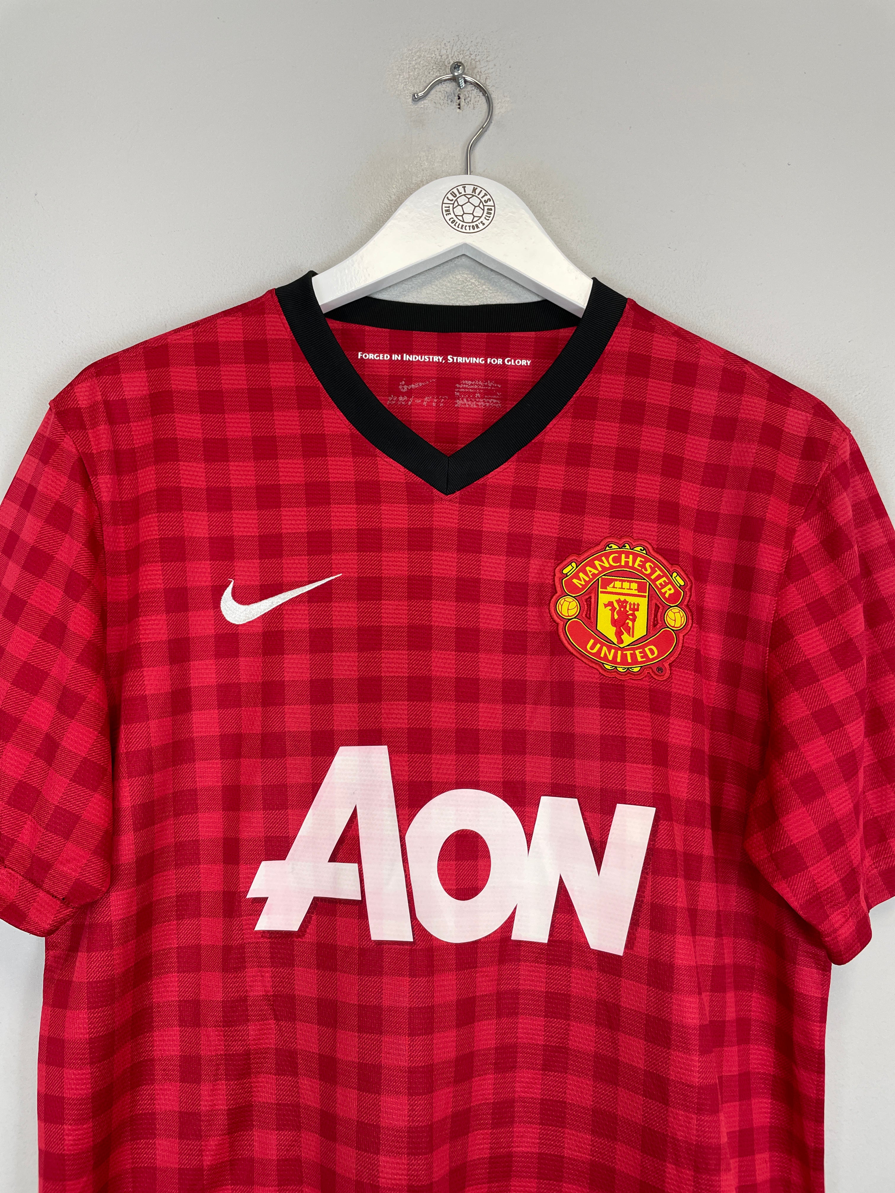 Shop 2012/13 MANCHESTER UNITED CHICHARITO #14 HOME SHIRT (M) NIKE, classic football shirts, vintage football shirts & retro soccer jerseys at Cult Kits
