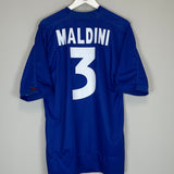Shop 1998/99 ITALY MALDINI #3 HOME SHIRT (XXL) KAPPA, classic football shirts, vintage football shirts & retro soccer jerseys at Cult Kits