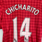 Shop 2012/13 MANCHESTER UNITED CHICHARITO #14 HOME SHIRT (M) NIKE, classic football shirts, vintage football shirts & retro soccer jerseys at Cult Kits