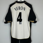Shop 2001/02 MANCHESTER UNITED VERON #4 *CENTENARY* AWAY/THIRD SHIRT (XXL) UMBRO, classic football shirts, vintage football shirts & retro soccer jerseys at Cult Kits