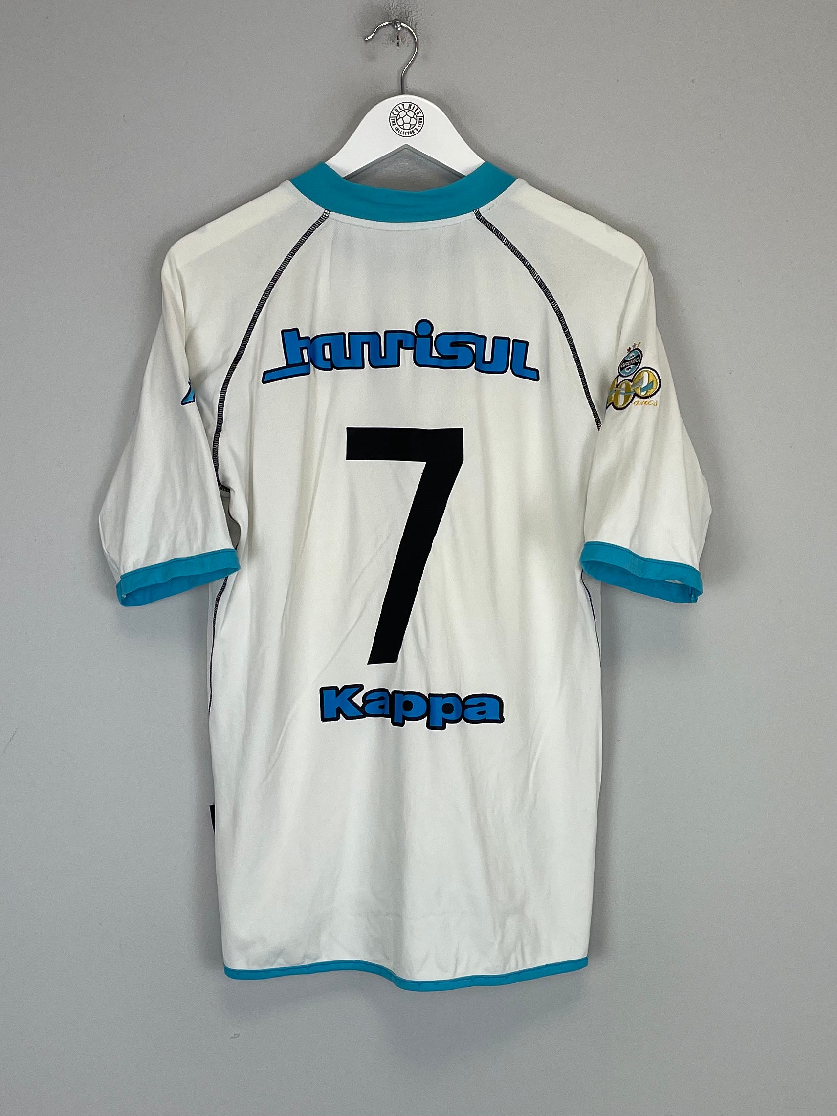 Shop 2003 GREMIO #7 *CENTENARY* AWAY SHIRT (M) KAPPA, classic football shirts, vintage football shirts & retro soccer jerseys at Cult Kits