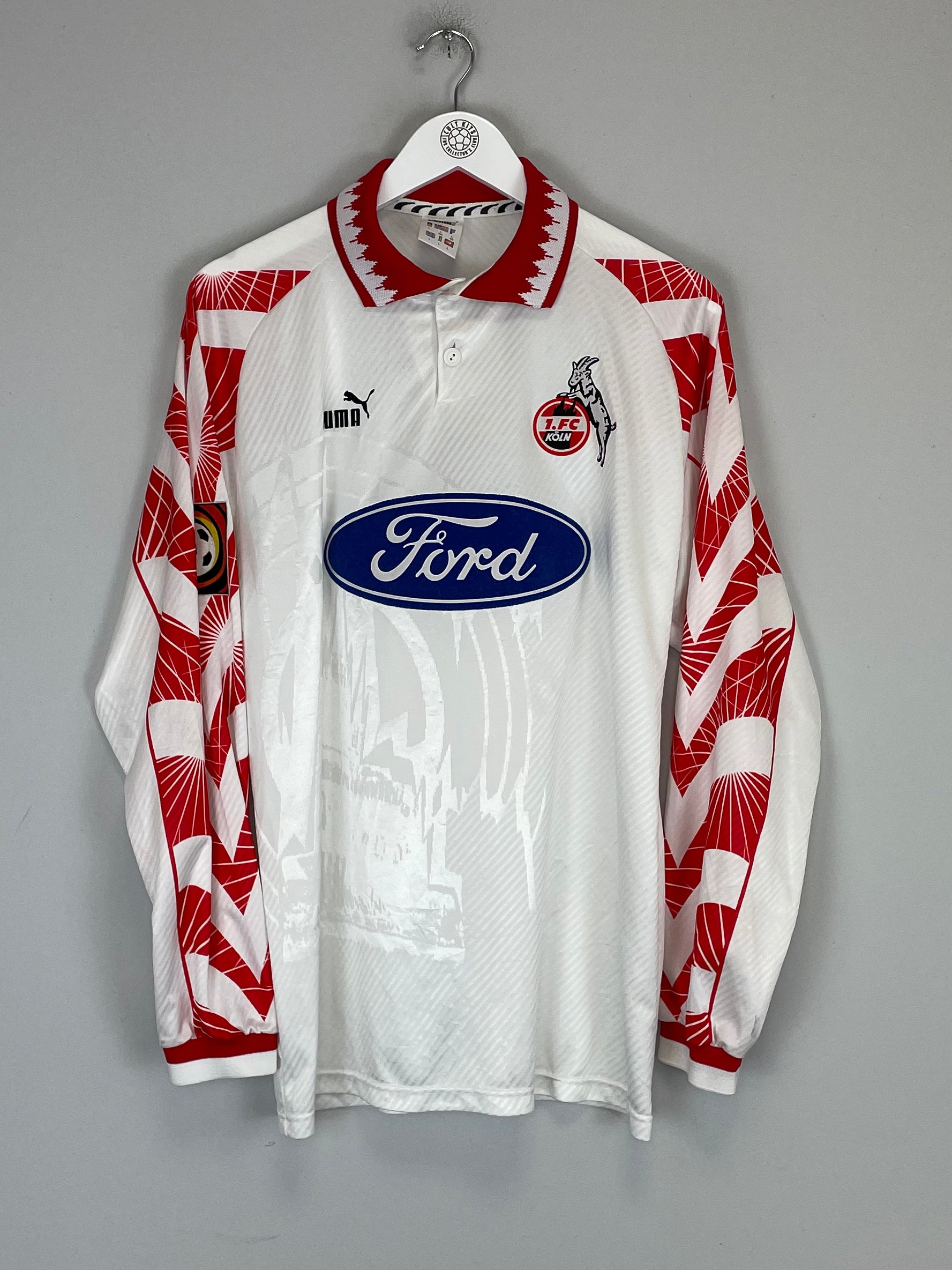 Shop 1996/97 FC KOLN L/S HOME SHIRT (L) PUMA, classic football shirts, vintage football shirts & retro soccer jerseys at Cult Kits