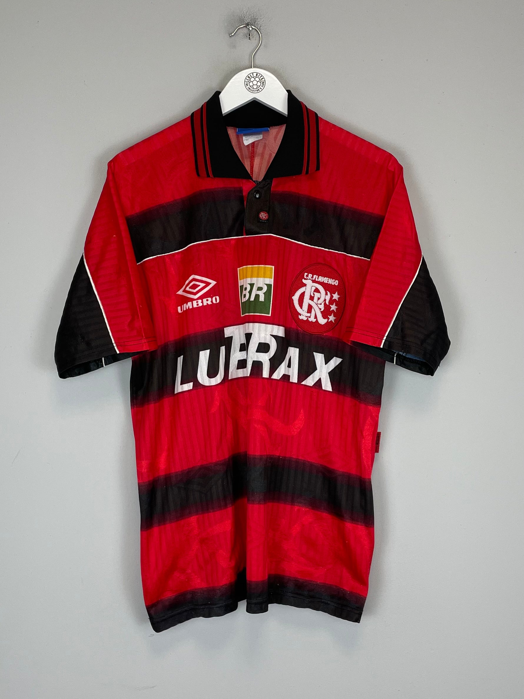 Shop 1998 FLAMENGO #11 HOME SHIRT (L) UMBRO, classic football shirts, vintage football shirts & retro soccer jerseys at Cult Kits