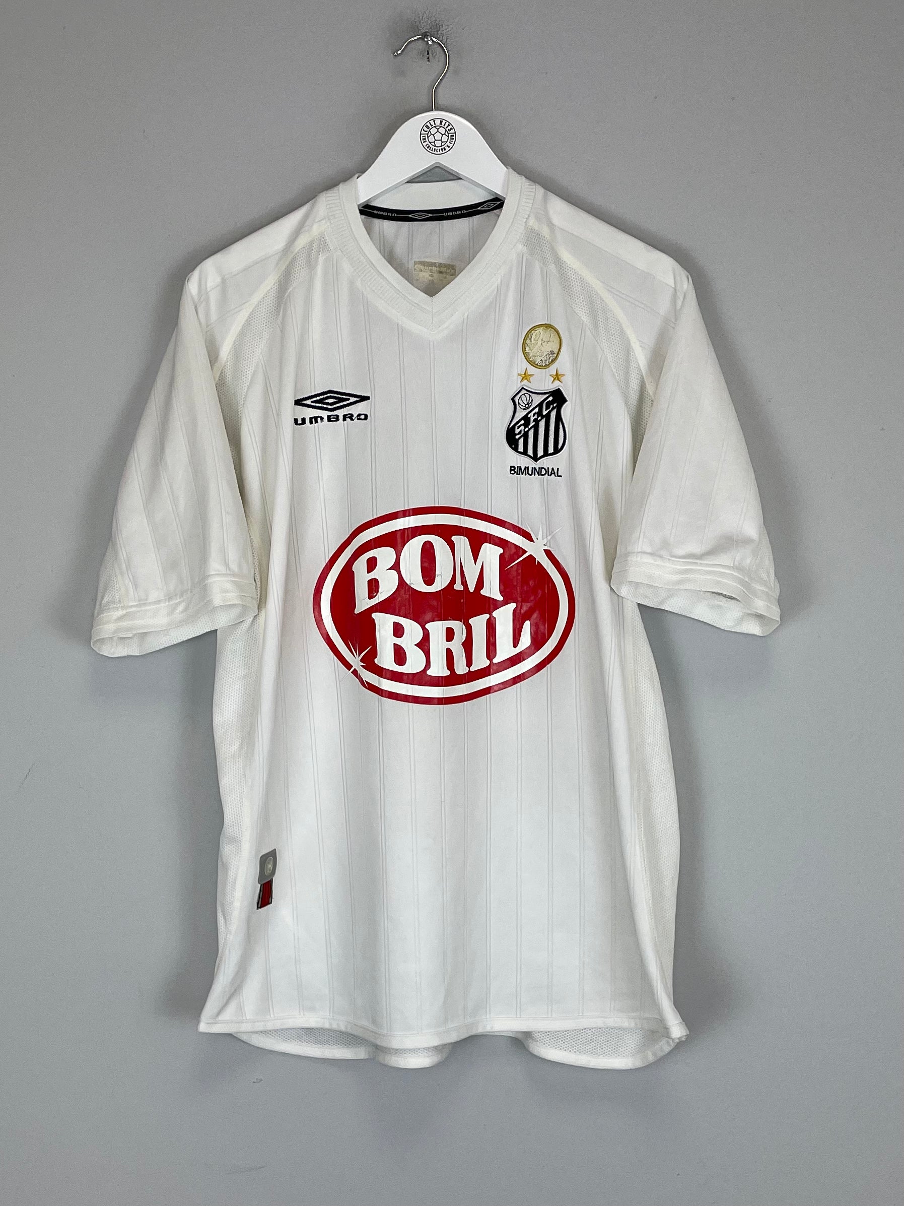 Shop 2003 SANTOS #10 HOME SHIRT (L) UMBRO, classic football shirts, vintage football shirts & retro soccer jerseys at Cult Kits
