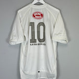 Shop 2003 SANTOS #10 HOME SHIRT (L) UMBRO, classic football shirts, vintage football shirts & retro soccer jerseys at Cult Kits