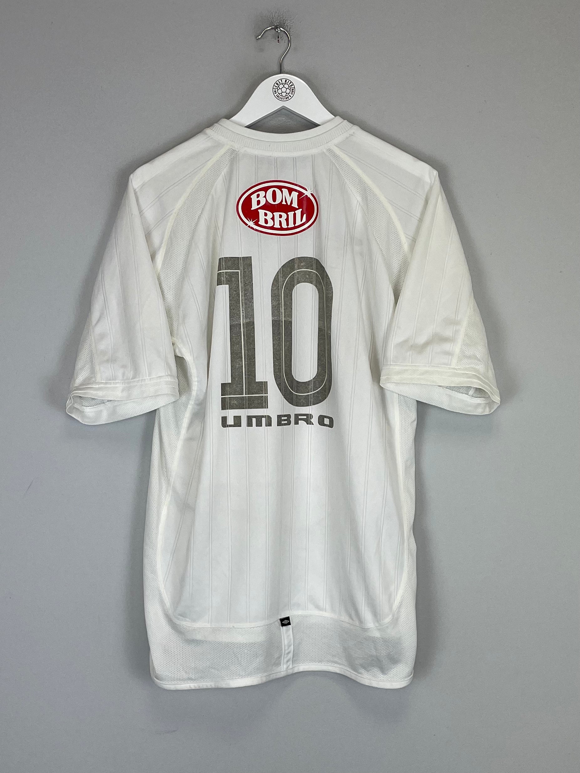 Shop 2003 SANTOS #10 HOME SHIRT (L) UMBRO, classic football shirts, vintage football shirts & retro soccer jerseys at Cult Kits