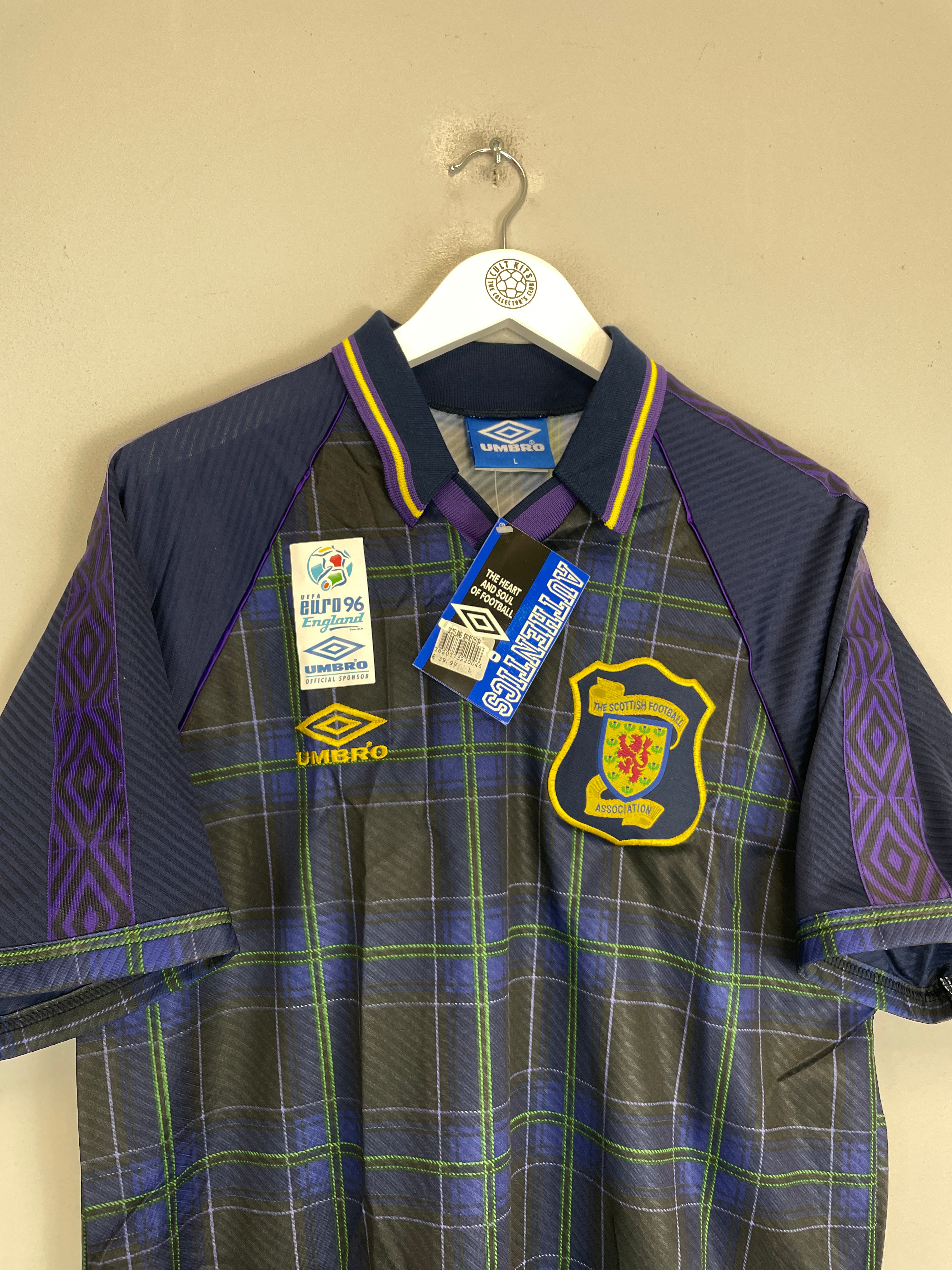 Shop 1994/96 SCOTLAND *BNWT* HOME SHIRT (L) UMBRO, classic football shirts, vintage football shirts & retro soccer jerseys at Cult Kits