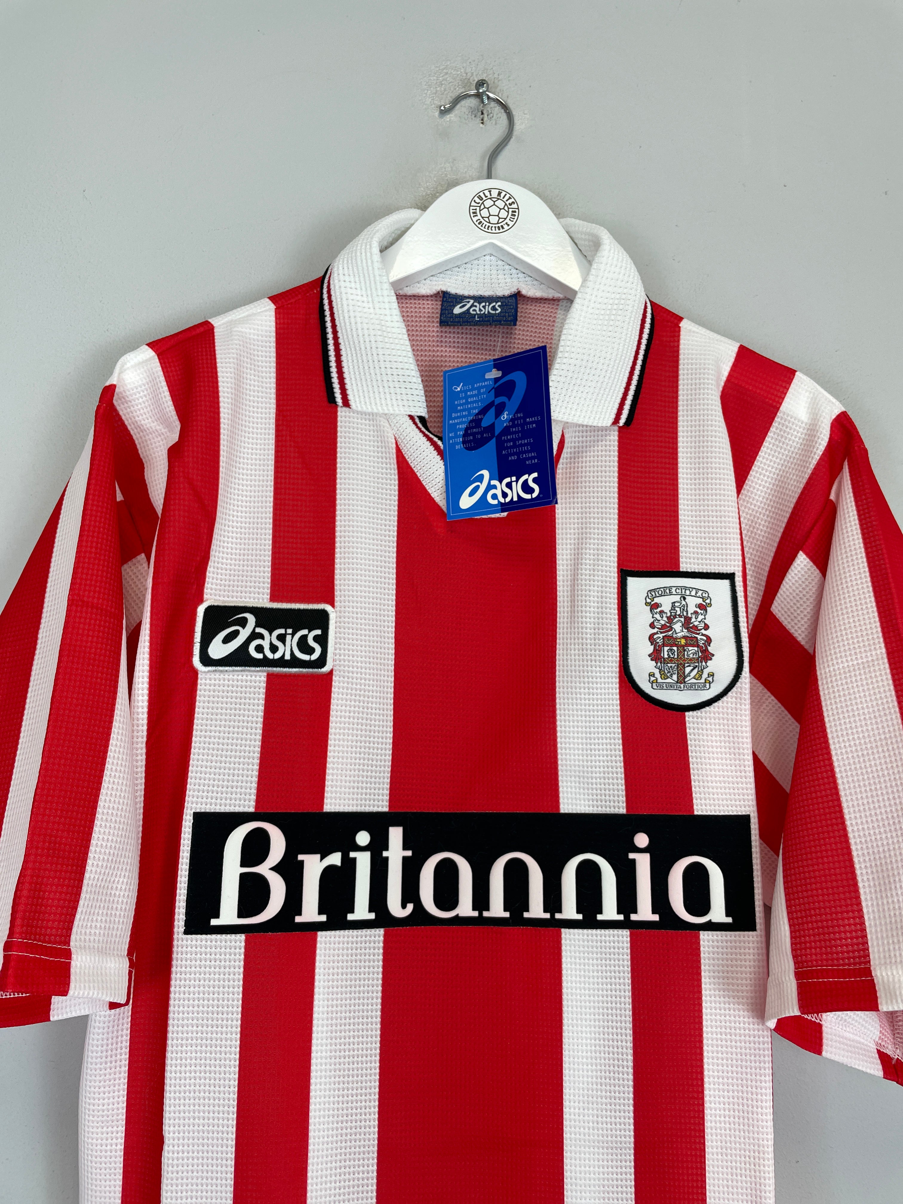Shop 1997/98 STOKE CITY *BNWT* HOME SHIRT (L) ASICS, classic football shirts, vintage football shirts & retro soccer jerseys at Cult Kits