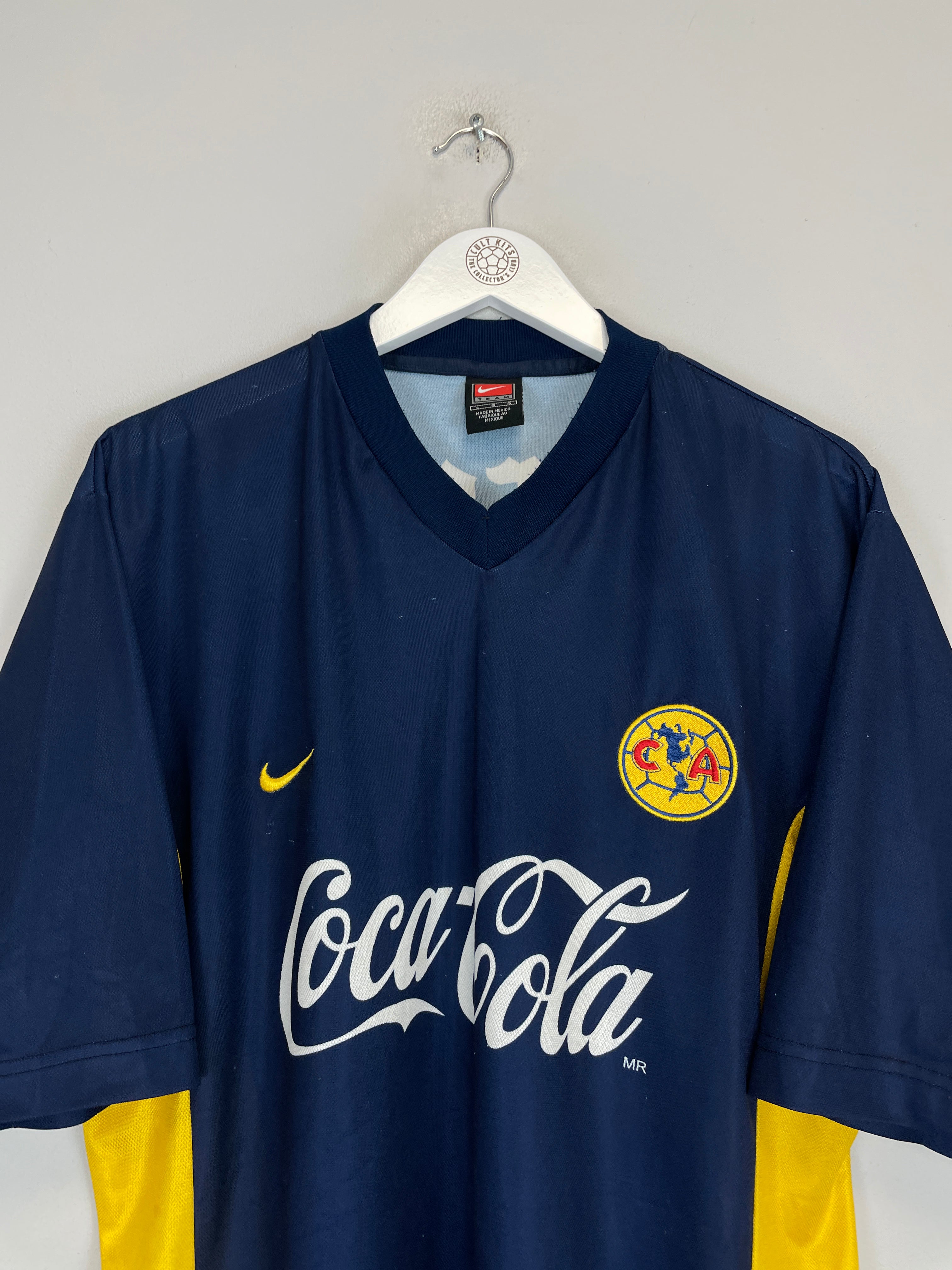 Shop 2000/01 CLUB AMERICA AWAY SHIRT (L) NIKE, classic football shirts, vintage football shirts & retro soccer jerseys at Cult Kits