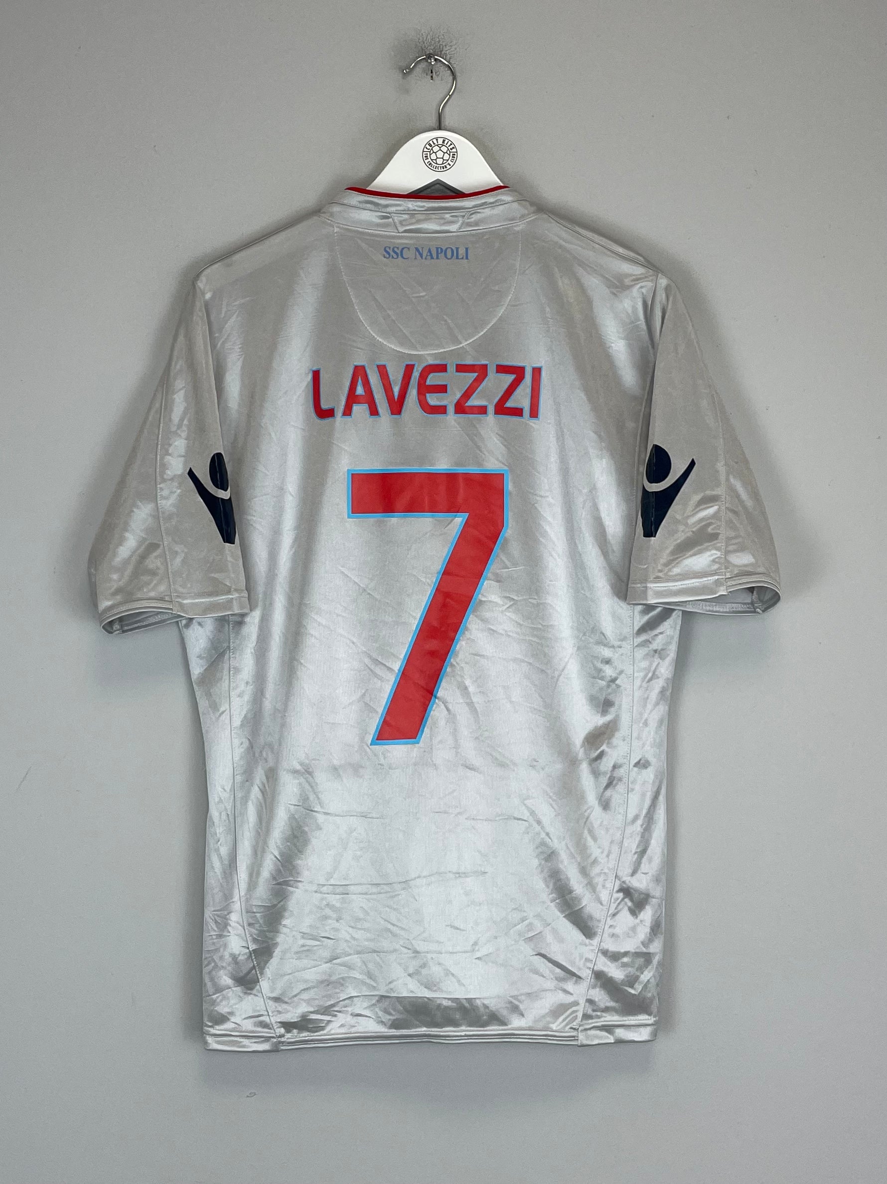 Shop 2009/10 NAPOLI LAVEZZI #7 AWAY SHIRT (M) MACRON, classic football shirts, vintage football shirts & retro soccer jerseys at Cult Kits