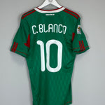 Shop 2010 MEXICO C.BLANCO #10 (FRANCE v MEXICO) HOME SHIRT (M) ADIDAS, classic football shirts, vintage football shirts & retro soccer jerseys at Cult Kits